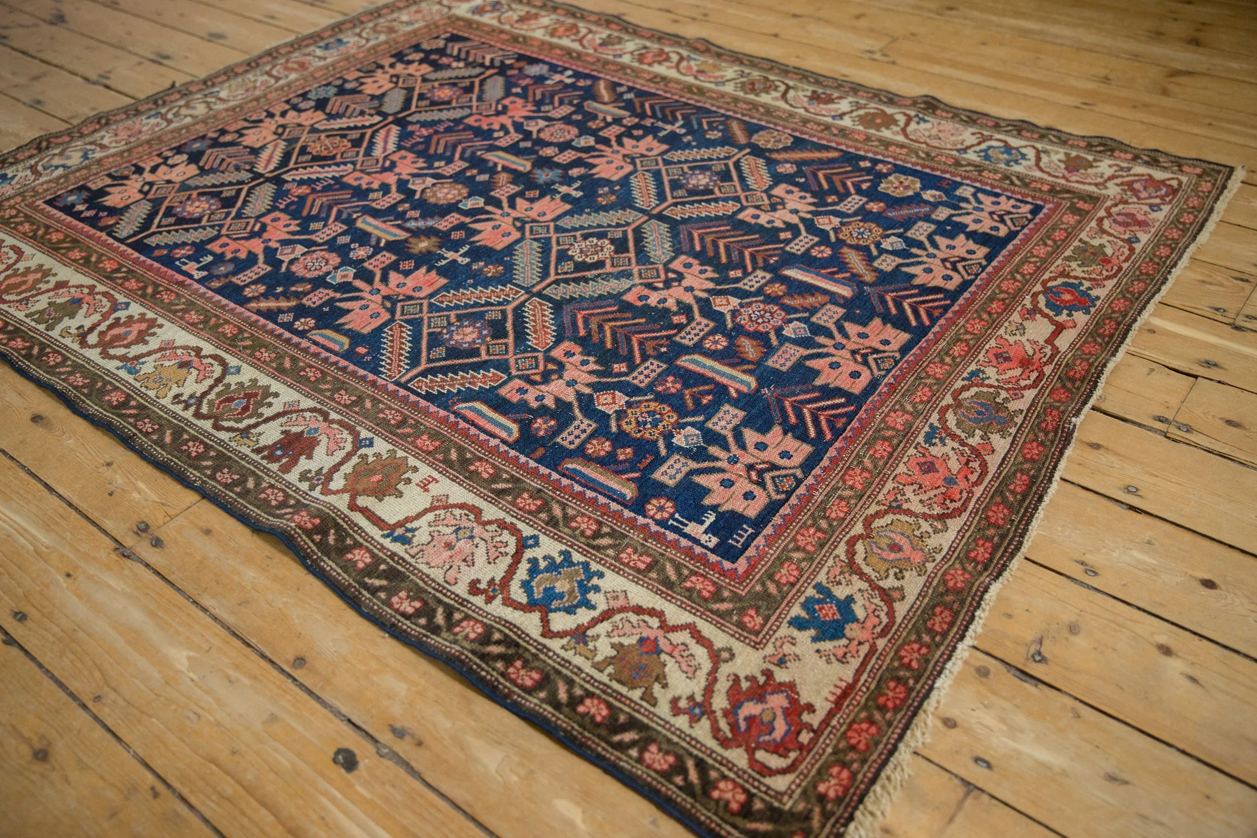 5x6 Antique Malayer Square Rug - Image 4