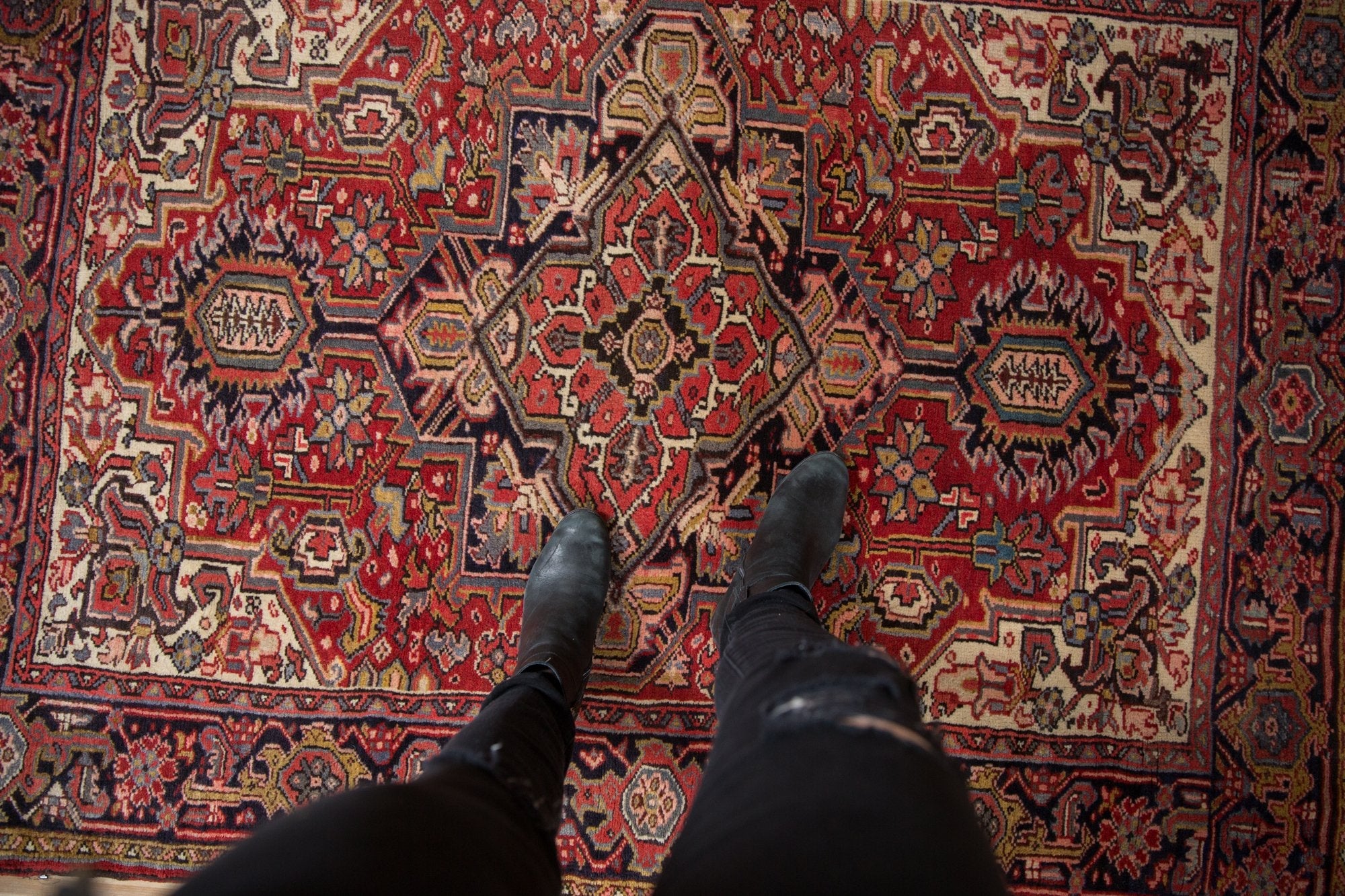 5x6 Vintage Heriz Square Rug - Image 2