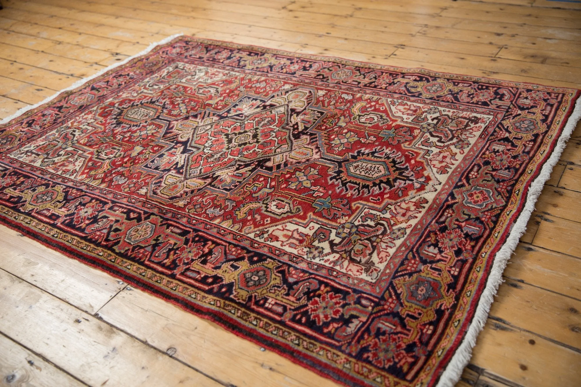 5x6 Vintage Heriz Square Rug - Image 3