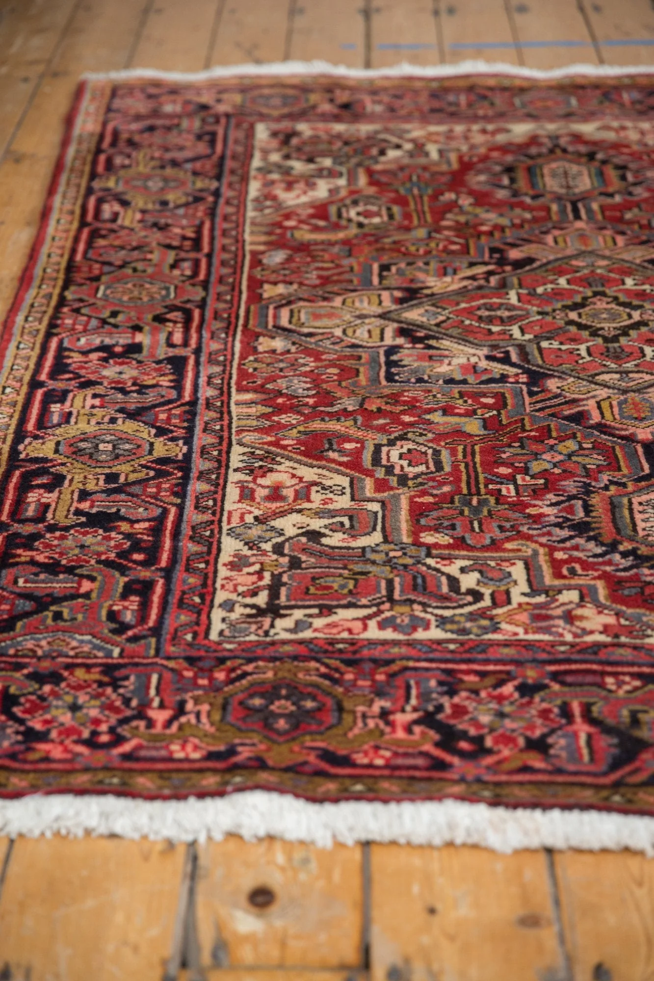 5x6 Vintage Heriz Square Rug - Image 7