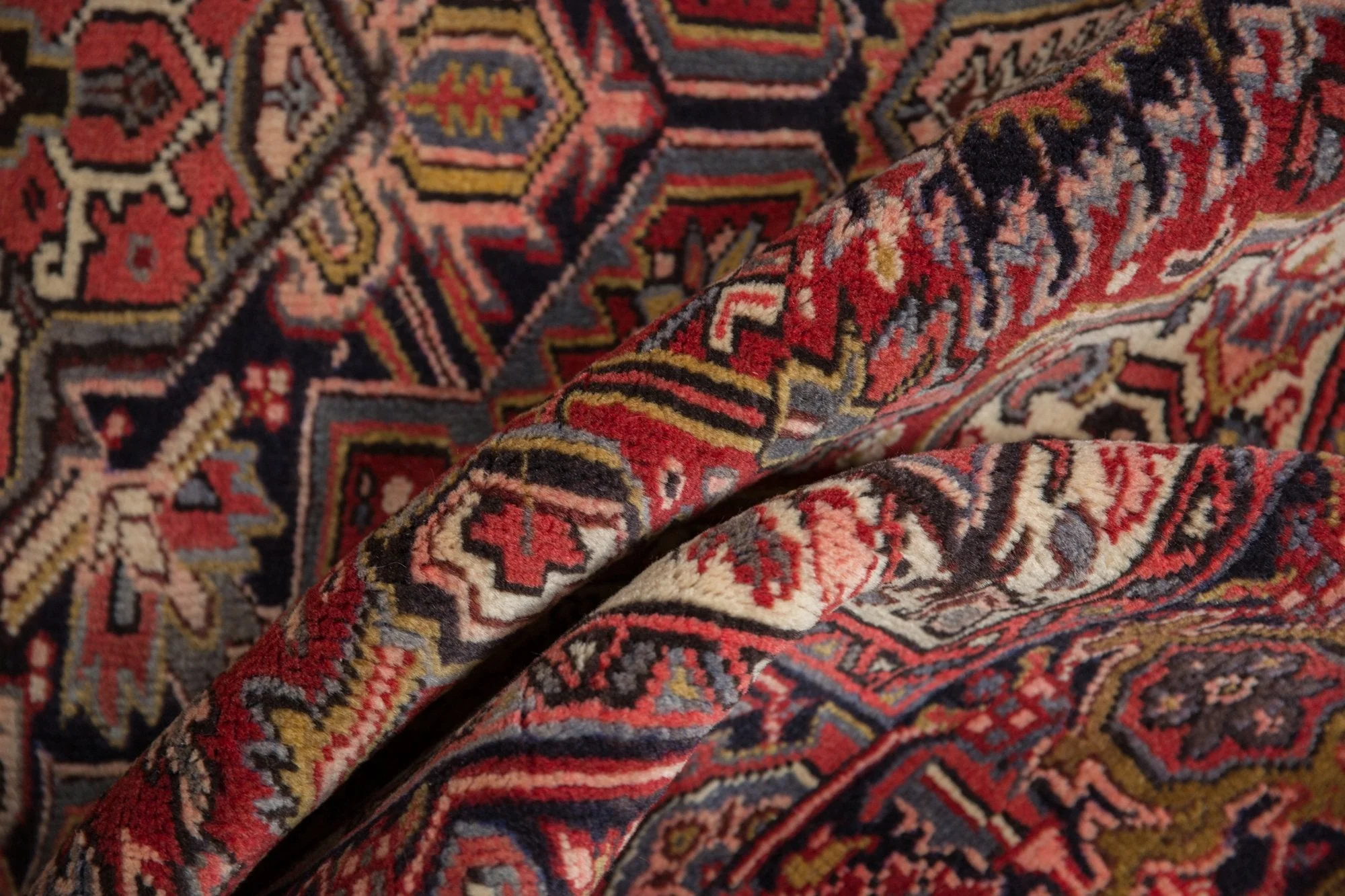5x6 Vintage Heriz Square Rug - Image 8
