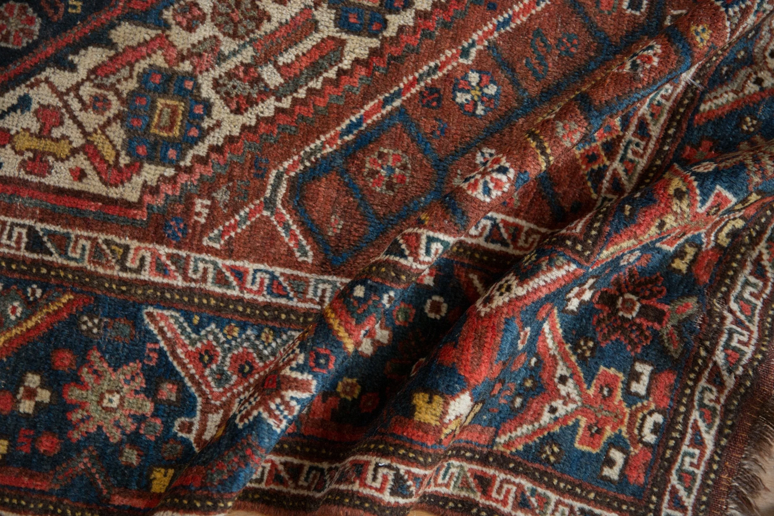 RESERVED 5x6 Vintage Kamseh Square Rug - Image 10