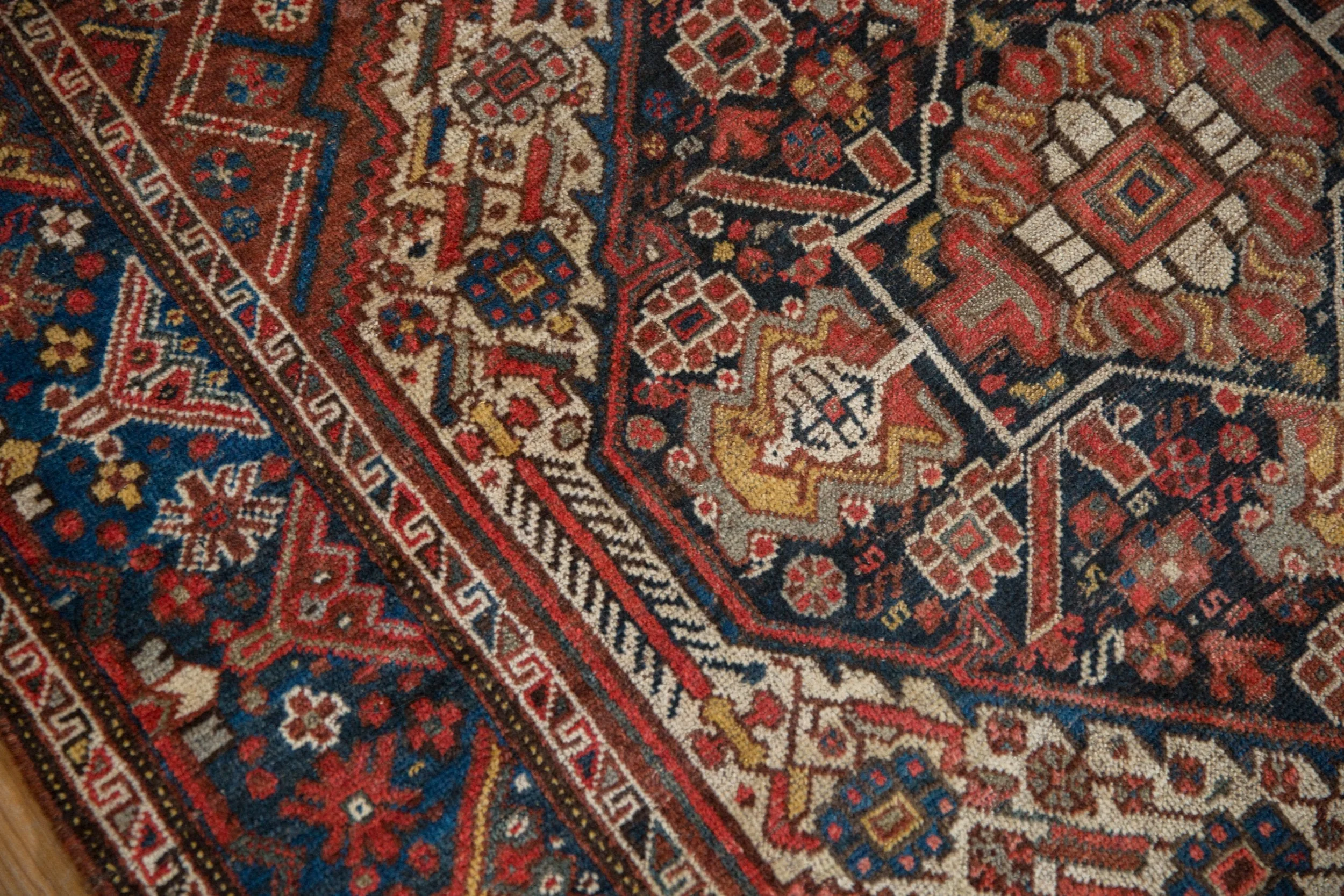 RESERVED 5x6 Vintage Kamseh Square Rug - Image 9