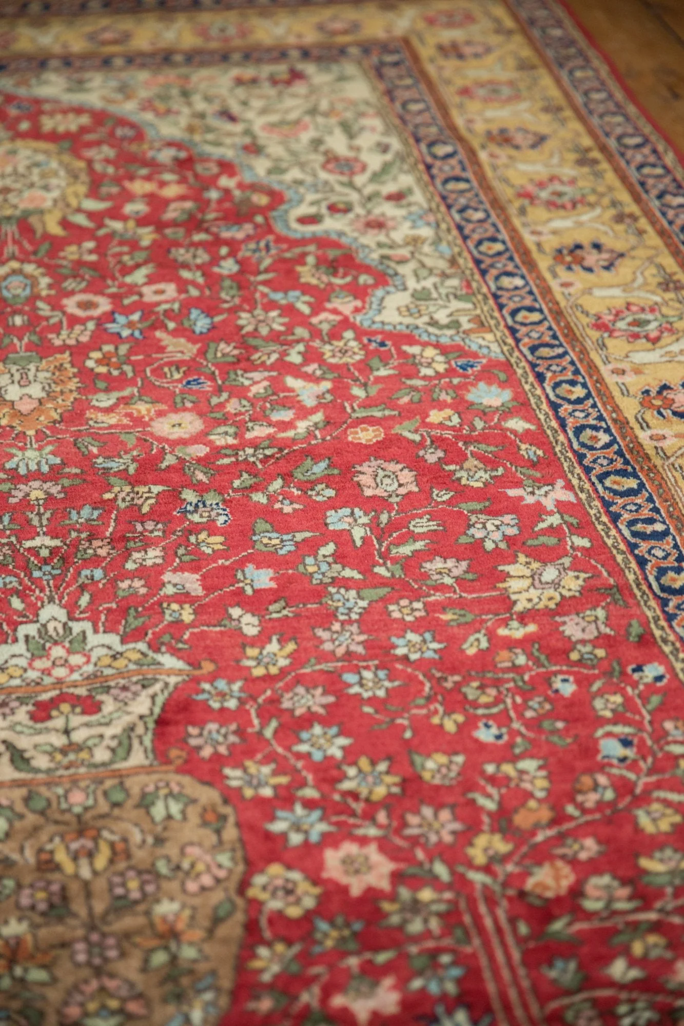 5x7.5 Vintage Romanian Hereke Design Rug - Image 4
