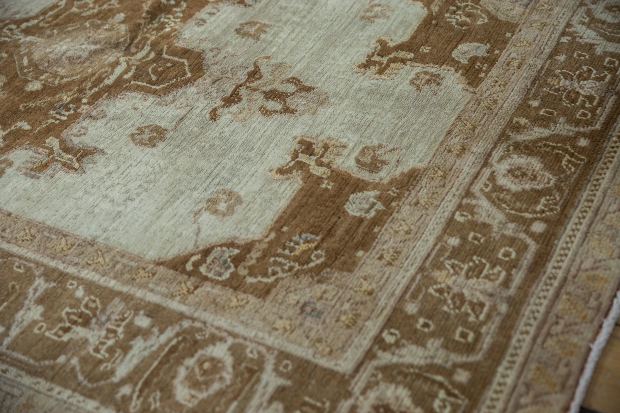5x7 Vintage Distressed Oushak Rug - Image 4