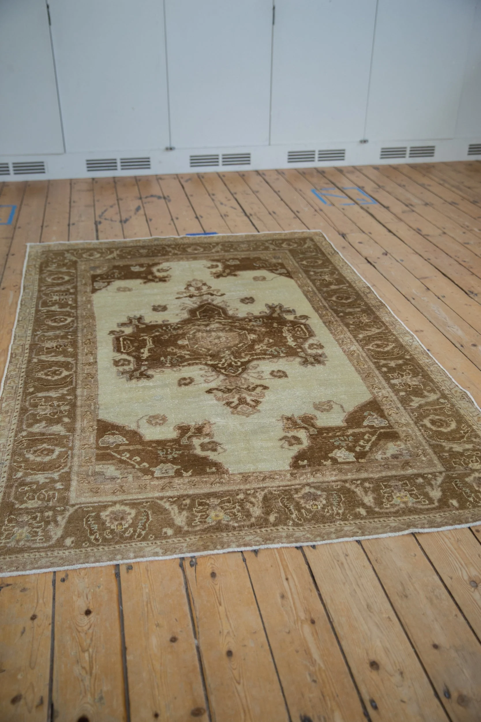 5x7 Vintage Distressed Oushak Rug - Image 9