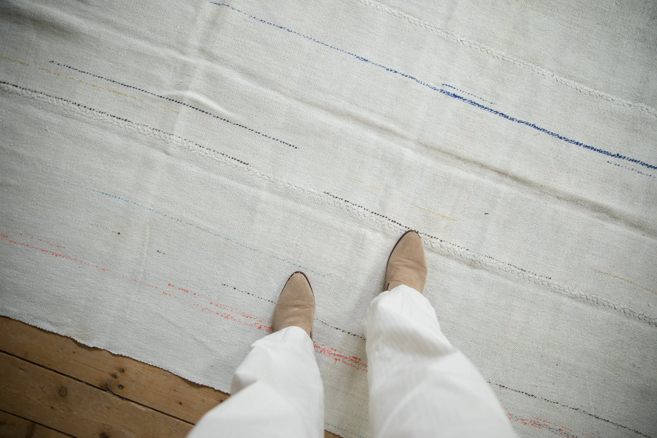 5x7 Vintage Hemp Kilim Rug - Image 2