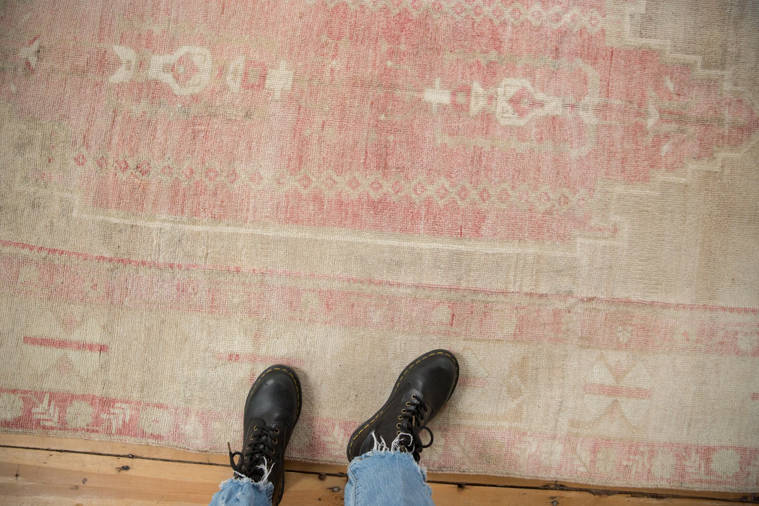 5x8.5 Vintage Distressed Oushak Carpet - Image 2