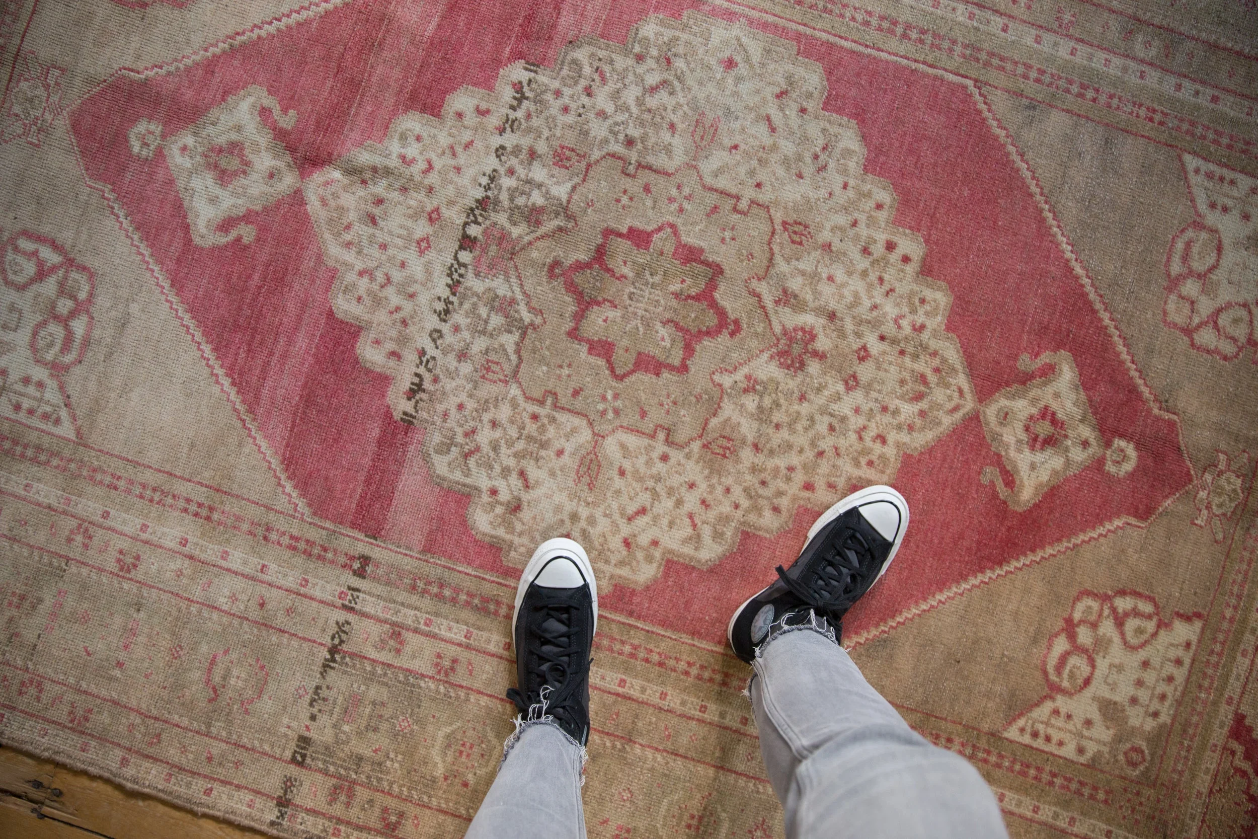 5x8.5 Vintage Distressed Oushak Carpet - Image 2