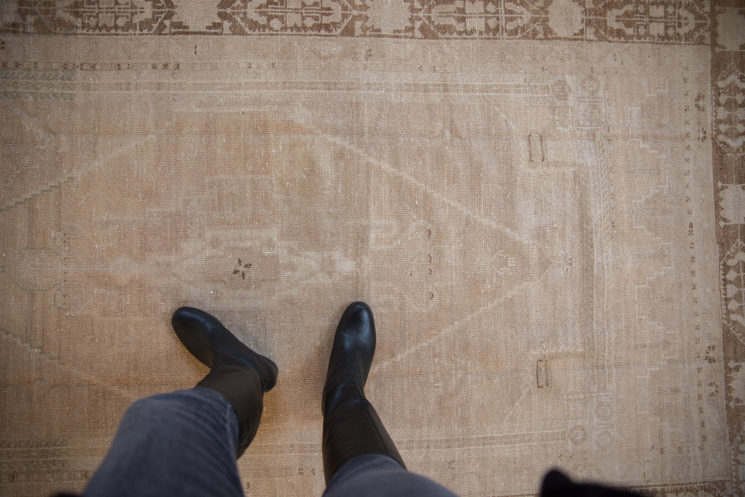 5x8.5 Vintage Distressed Oushak Carpet - Image 2