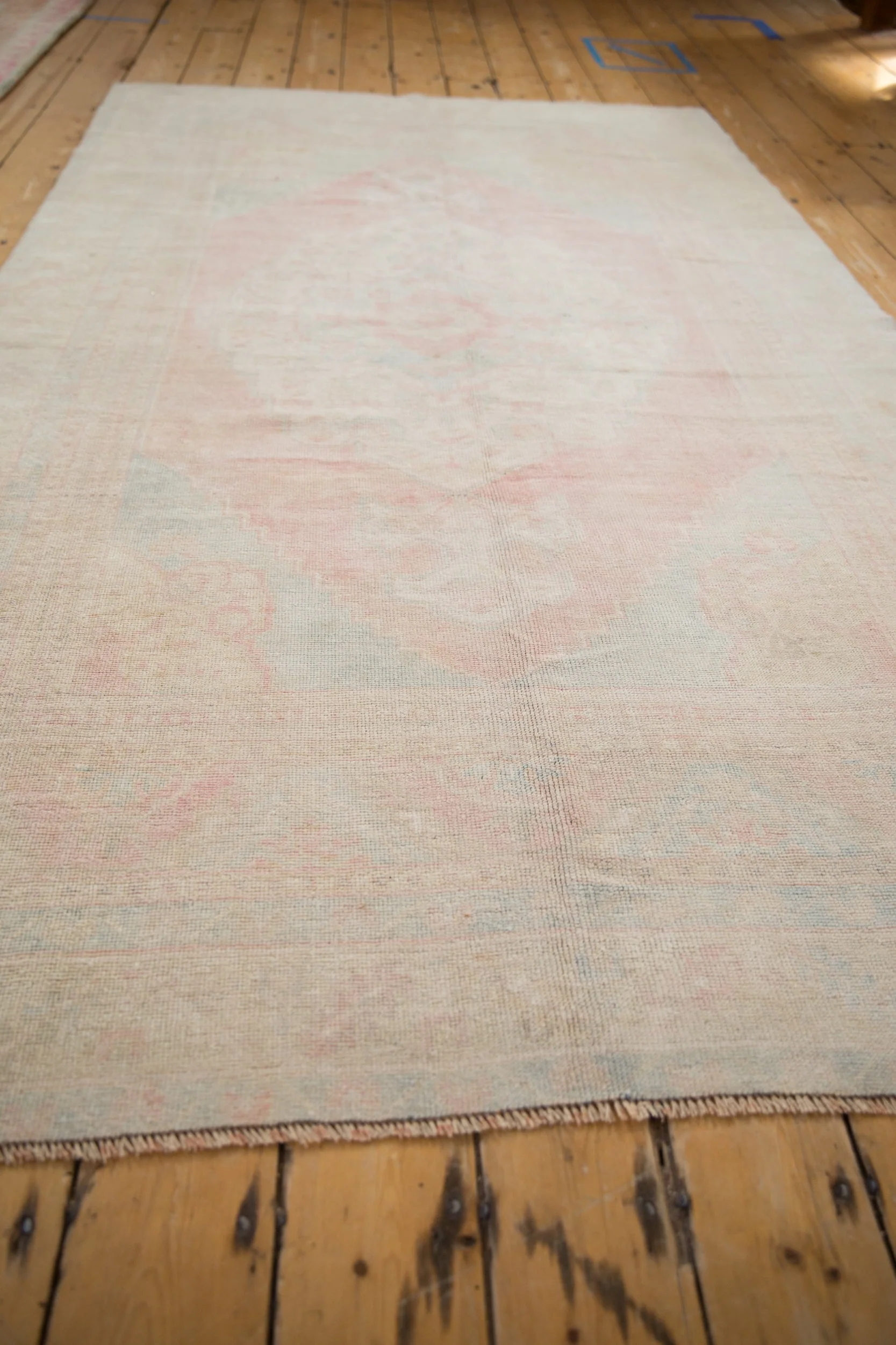 5x8.5 Vintage Distressed Oushak Carpet - Image 4