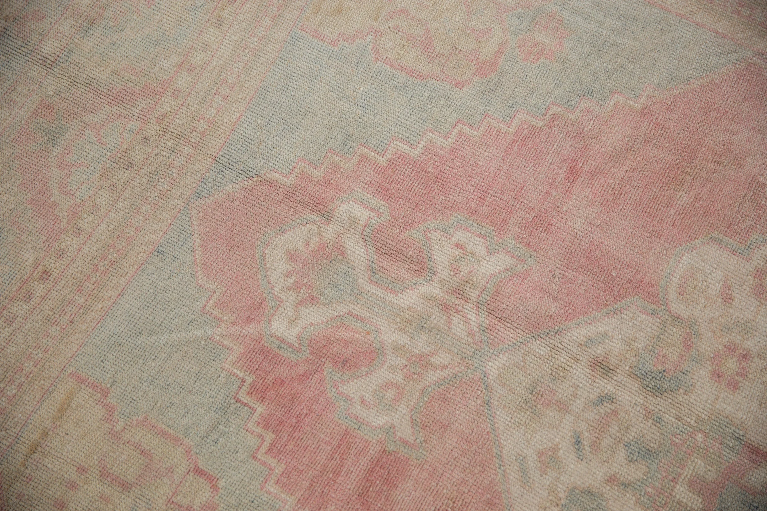 5x8.5 Vintage Distressed Oushak Carpet - Image 7