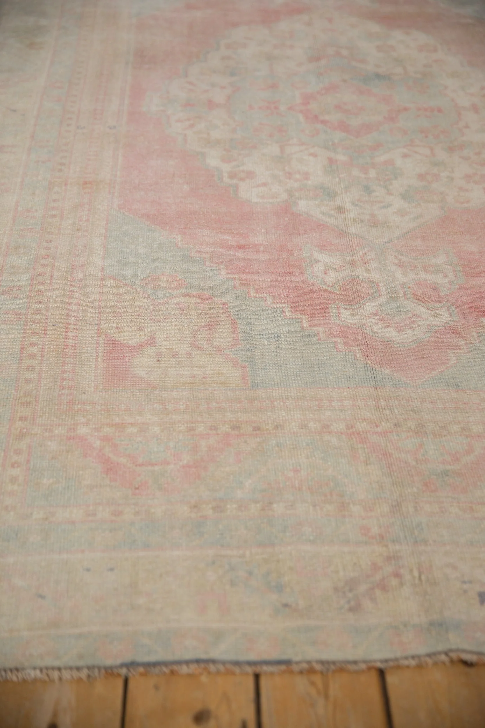 5x8.5 Vintage Distressed Oushak Carpet - Image 9