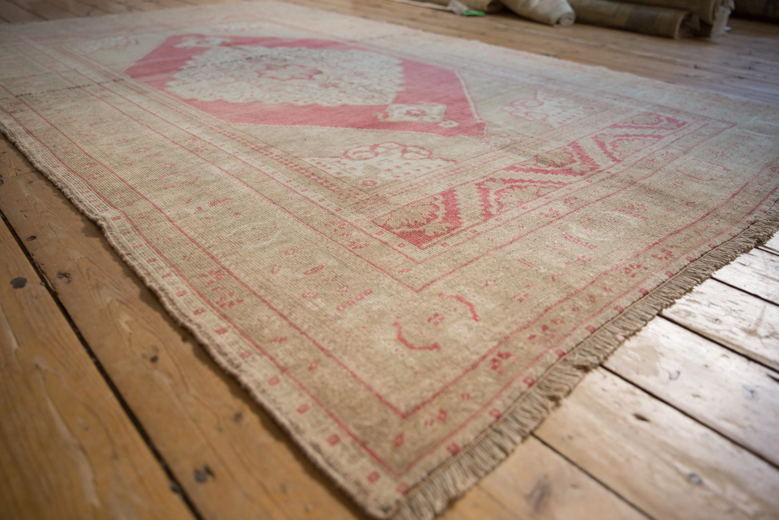 5x8.5 Vintage Distressed Oushak Carpet - Image 4