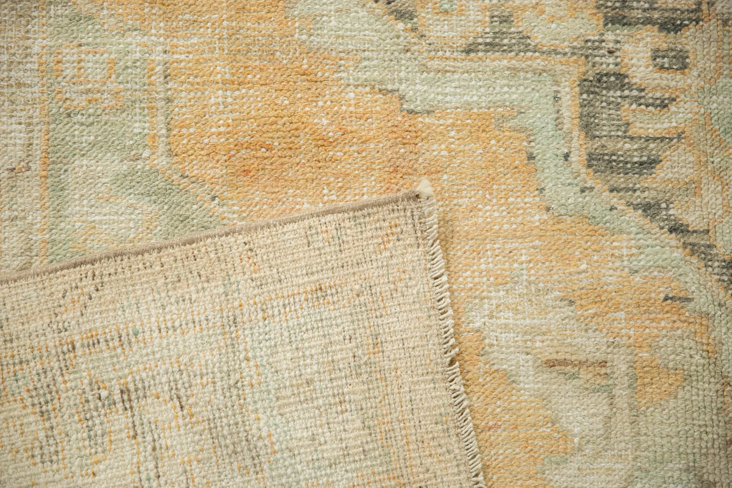 5x8.5 Vintage Distressed Oushak Carpet - Image 10