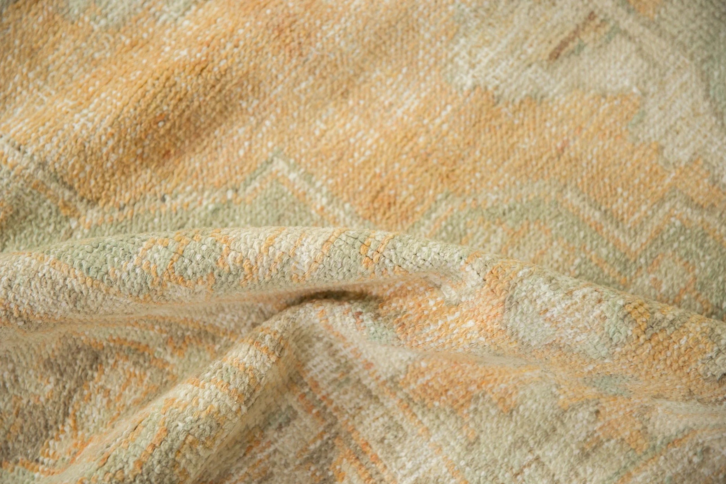 5x8.5 Vintage Distressed Oushak Carpet - Image 9