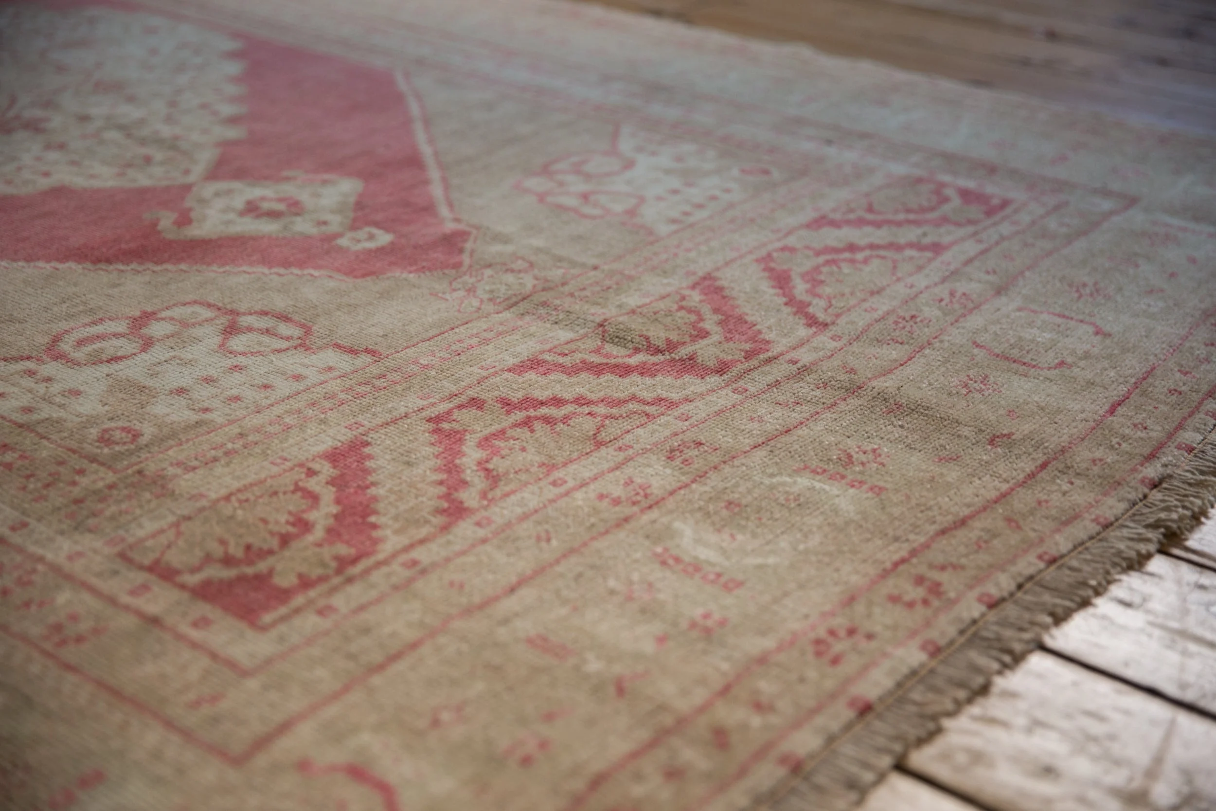 5x8.5 Vintage Distressed Oushak Carpet - Image 5