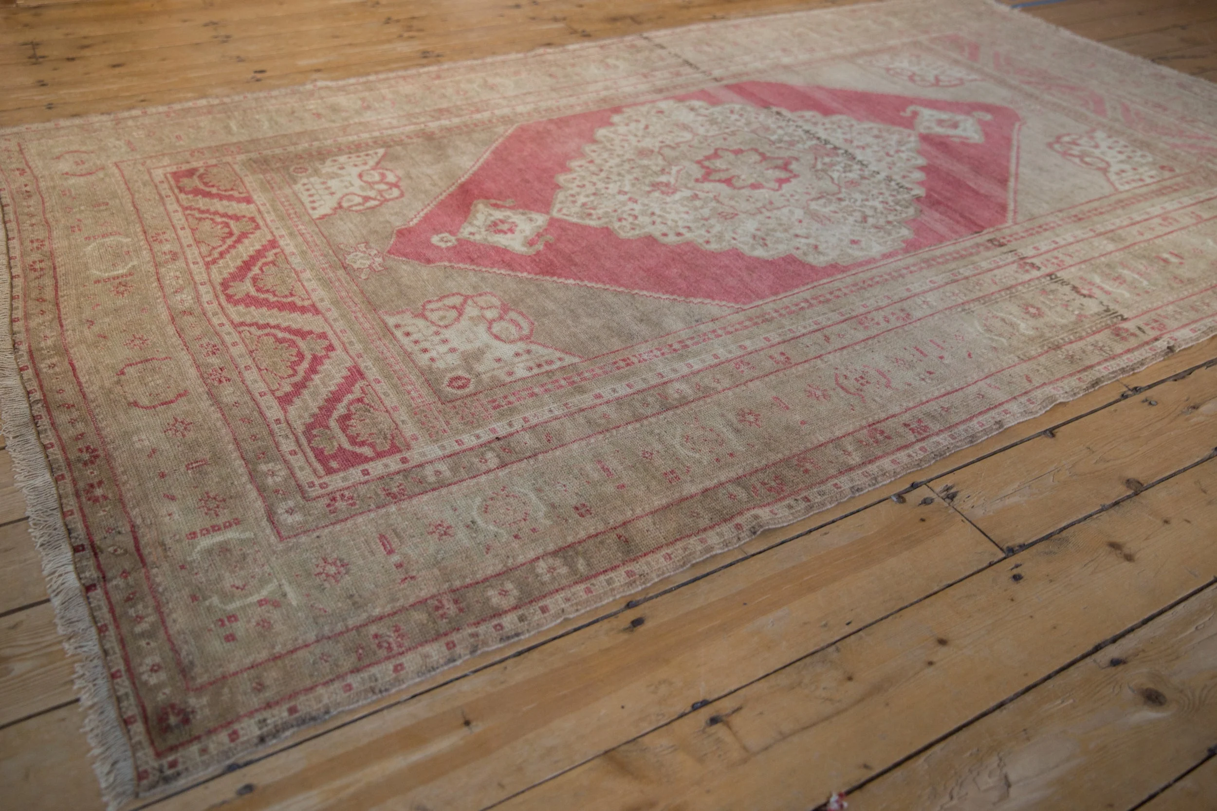 5x8.5 Vintage Distressed Oushak Carpet - Image 6