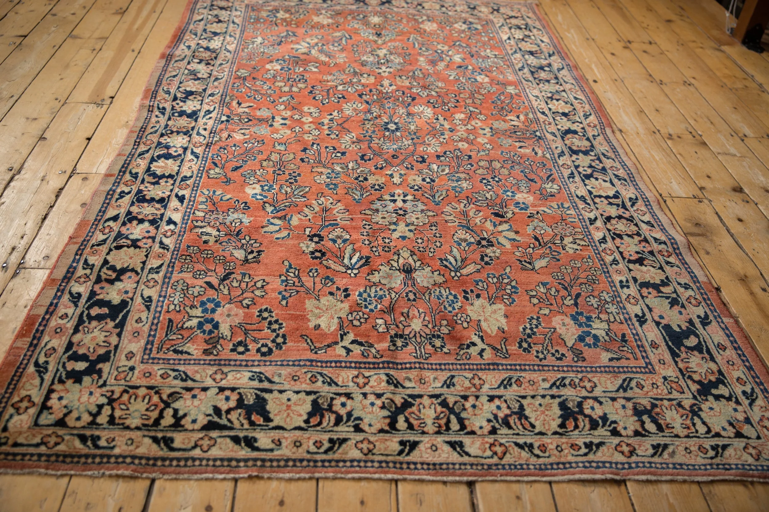 5x8.5 Vintage Sarouk Carpet - Image 10