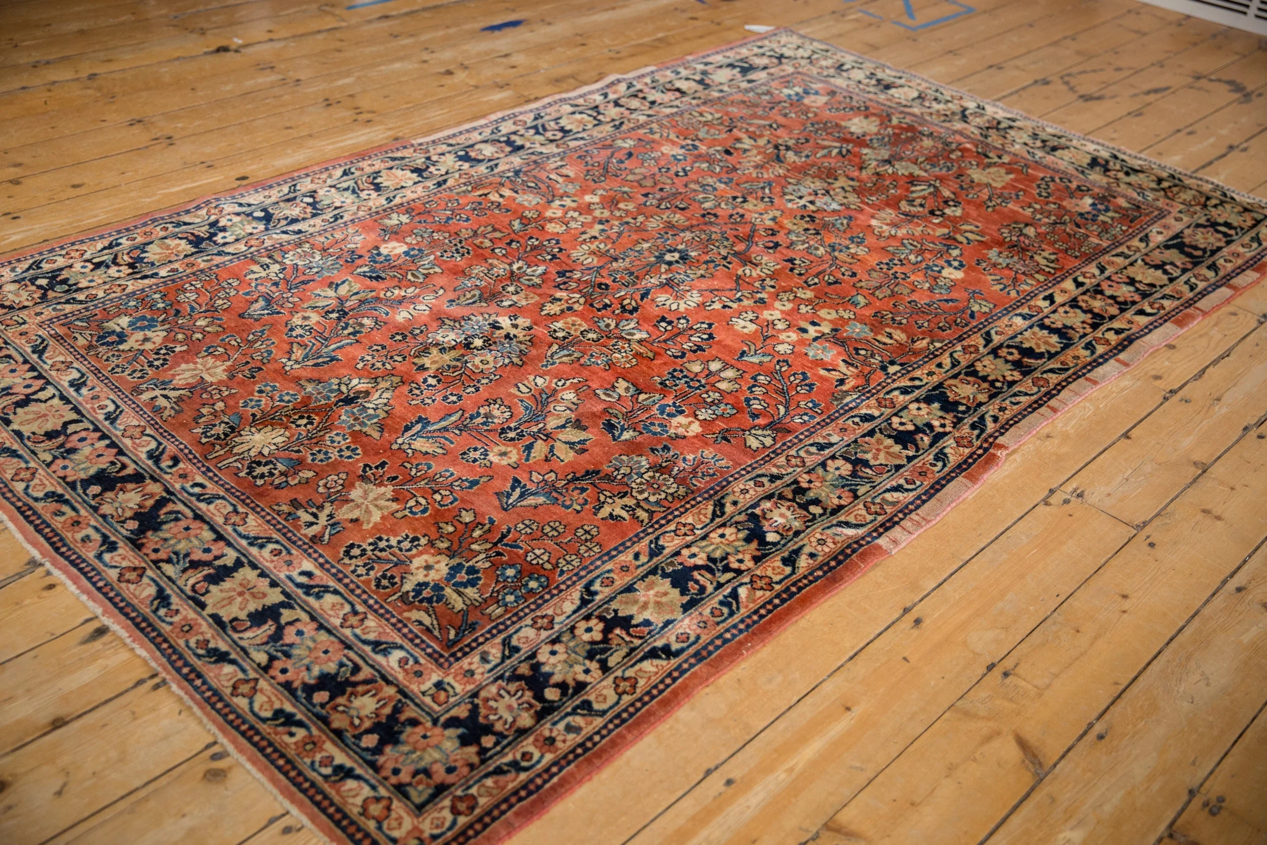 5x8.5 Vintage Sarouk Carpet - Image 7