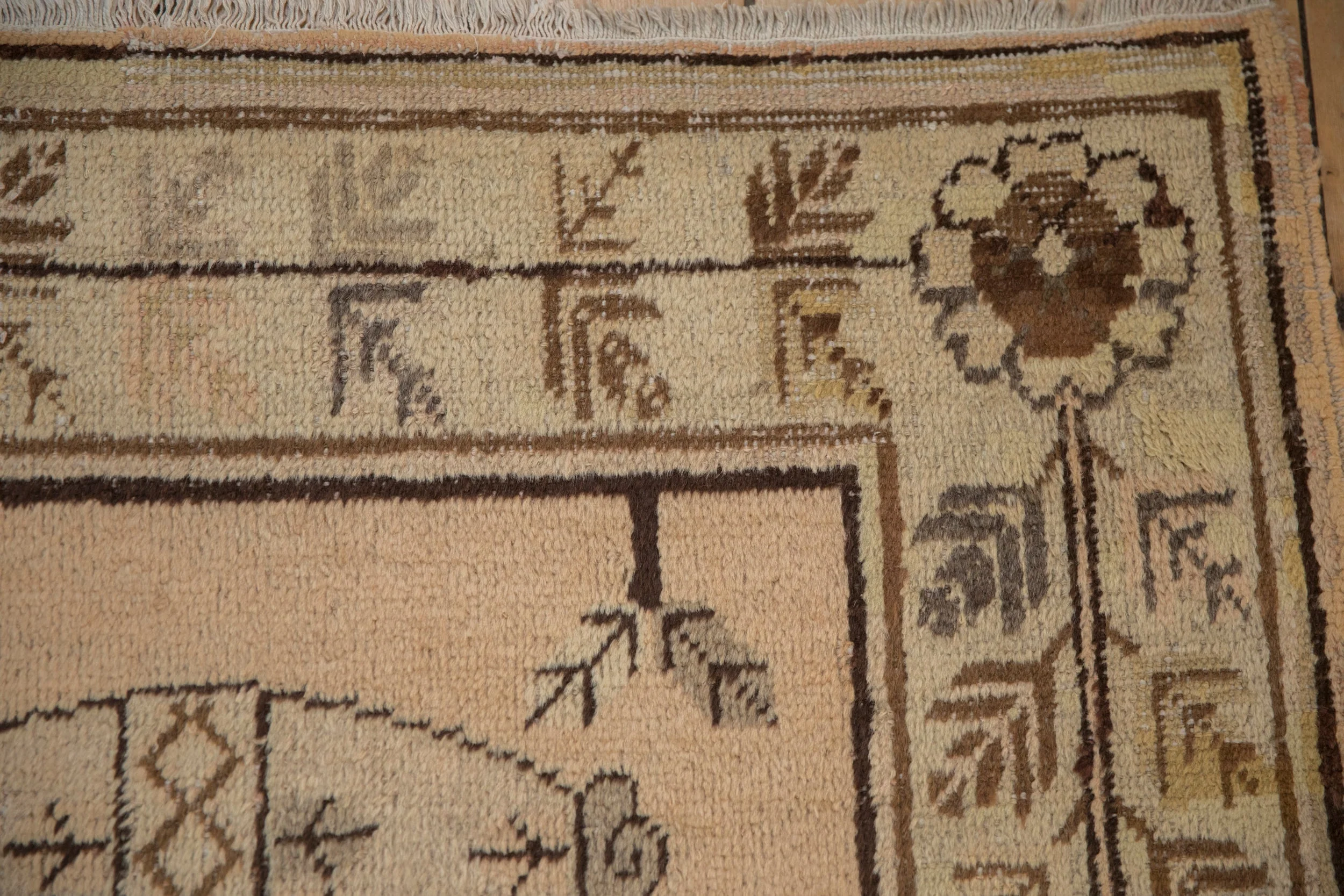 5x8 Vintage Distressed Khotan Carpet - Image 3