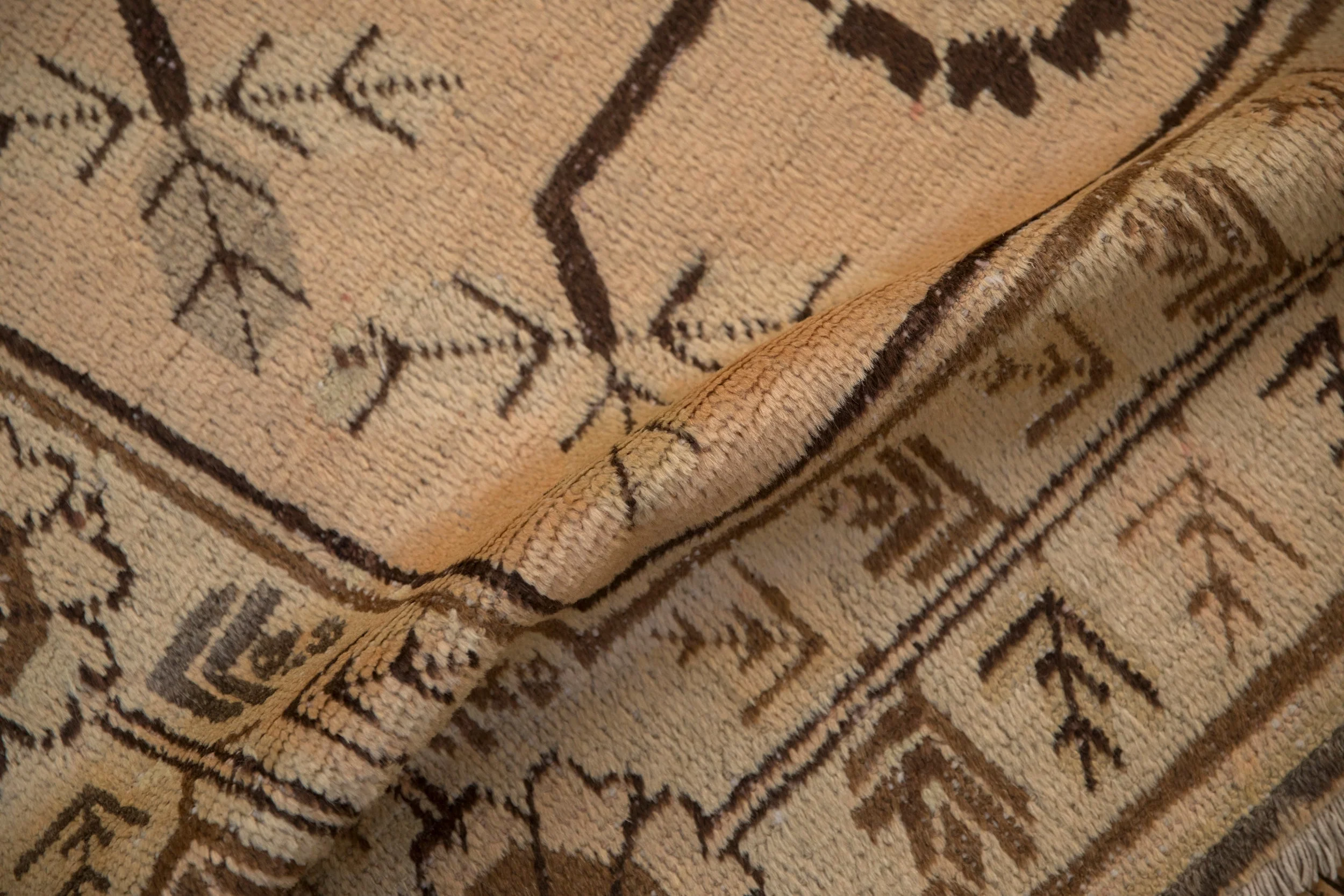 5x8 Vintage Distressed Khotan Carpet - Image 8