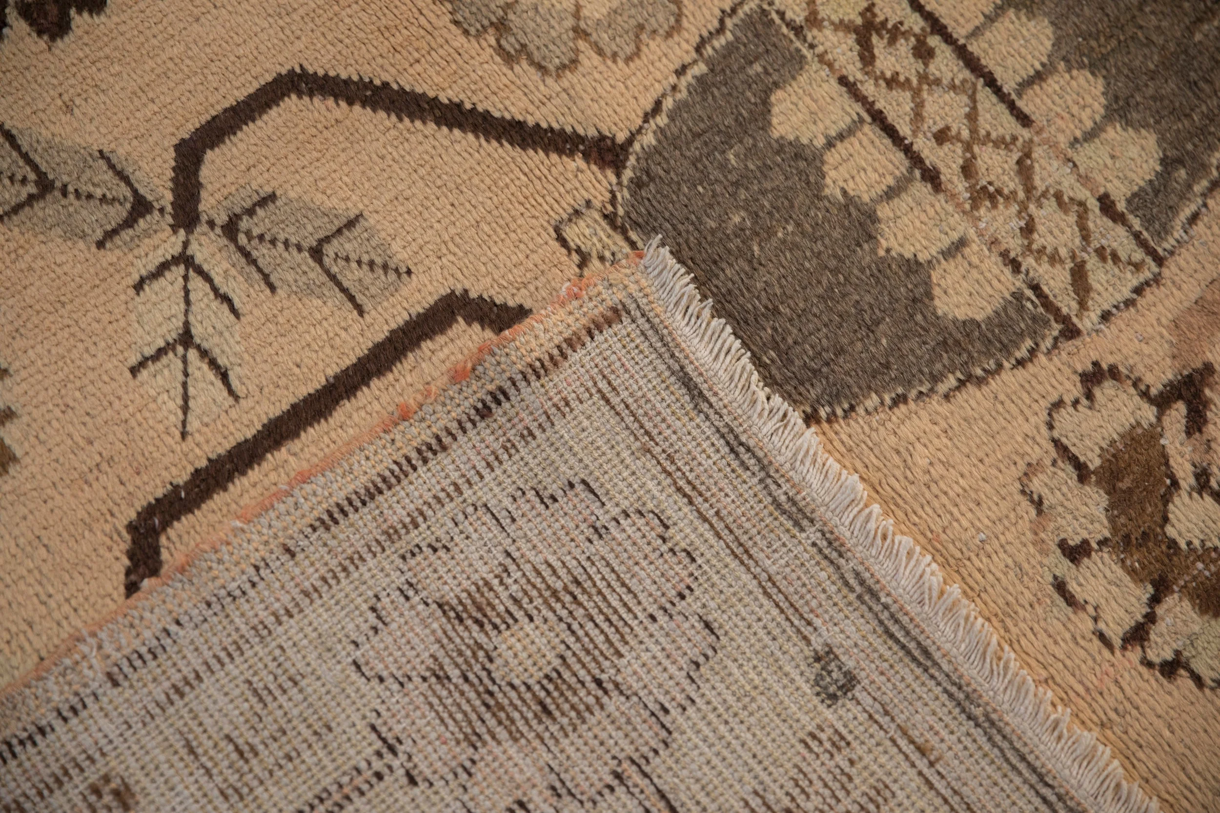 5x8 Vintage Distressed Khotan Carpet - Image 9