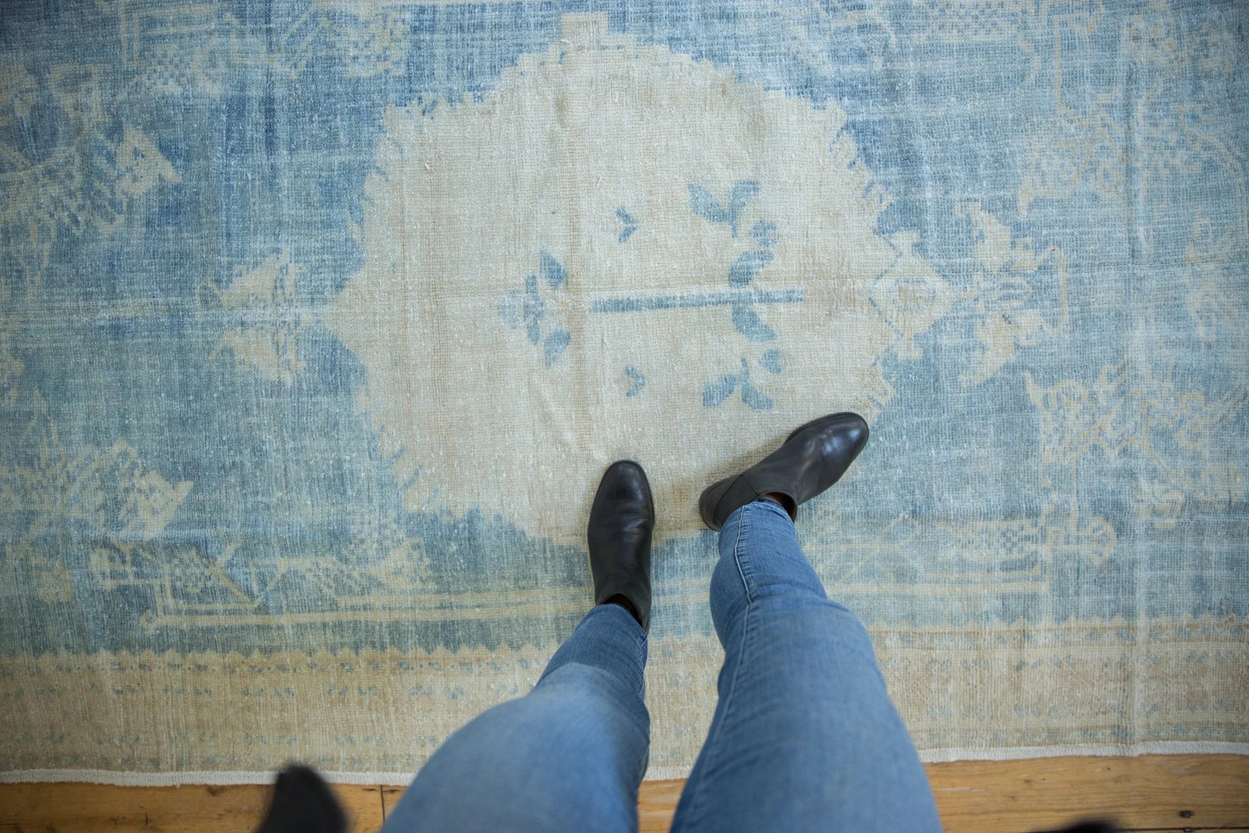 5x8 Vintage Distressed Oushak Carpet - Image 2