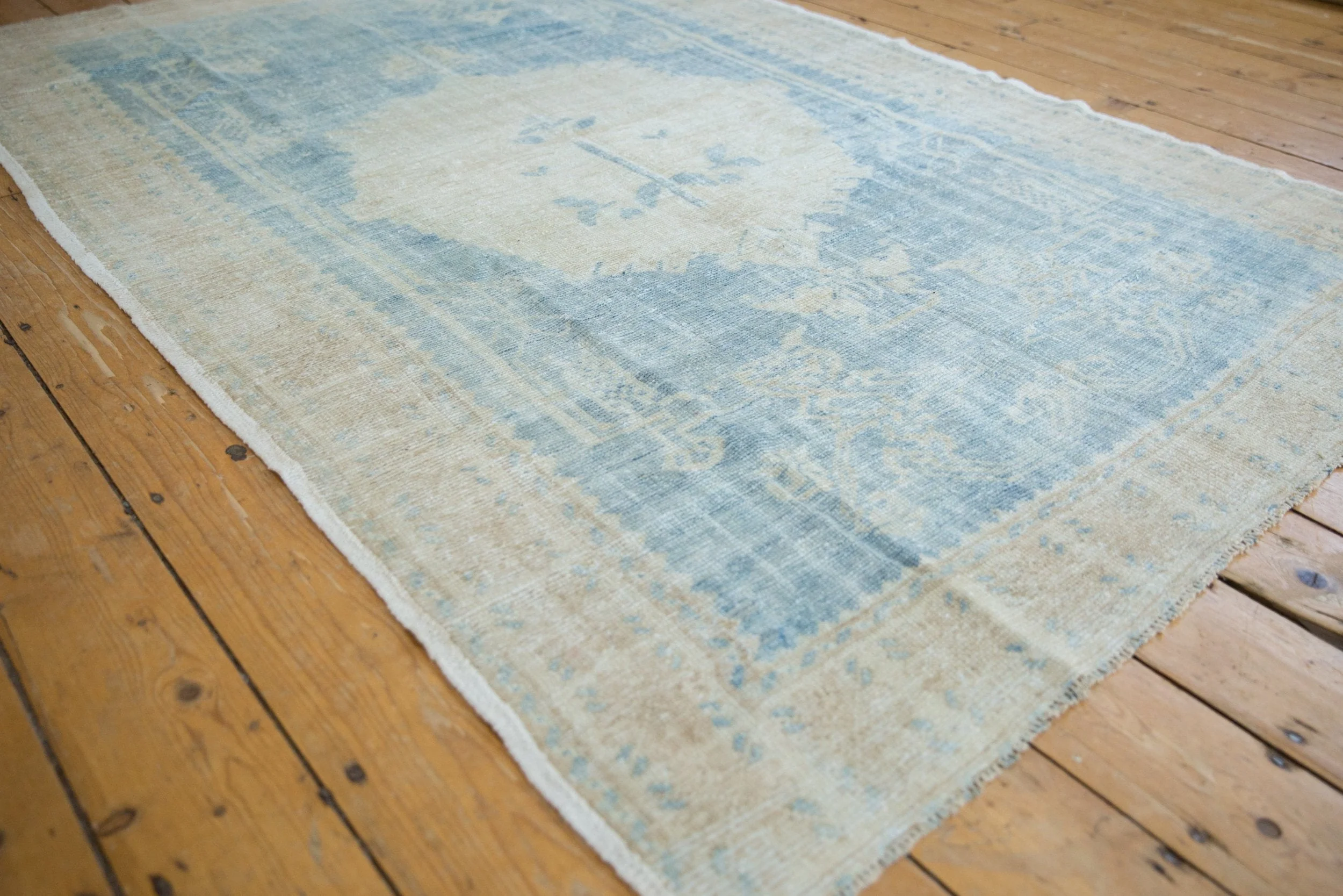 5x8 Vintage Distressed Oushak Carpet - Image 3
