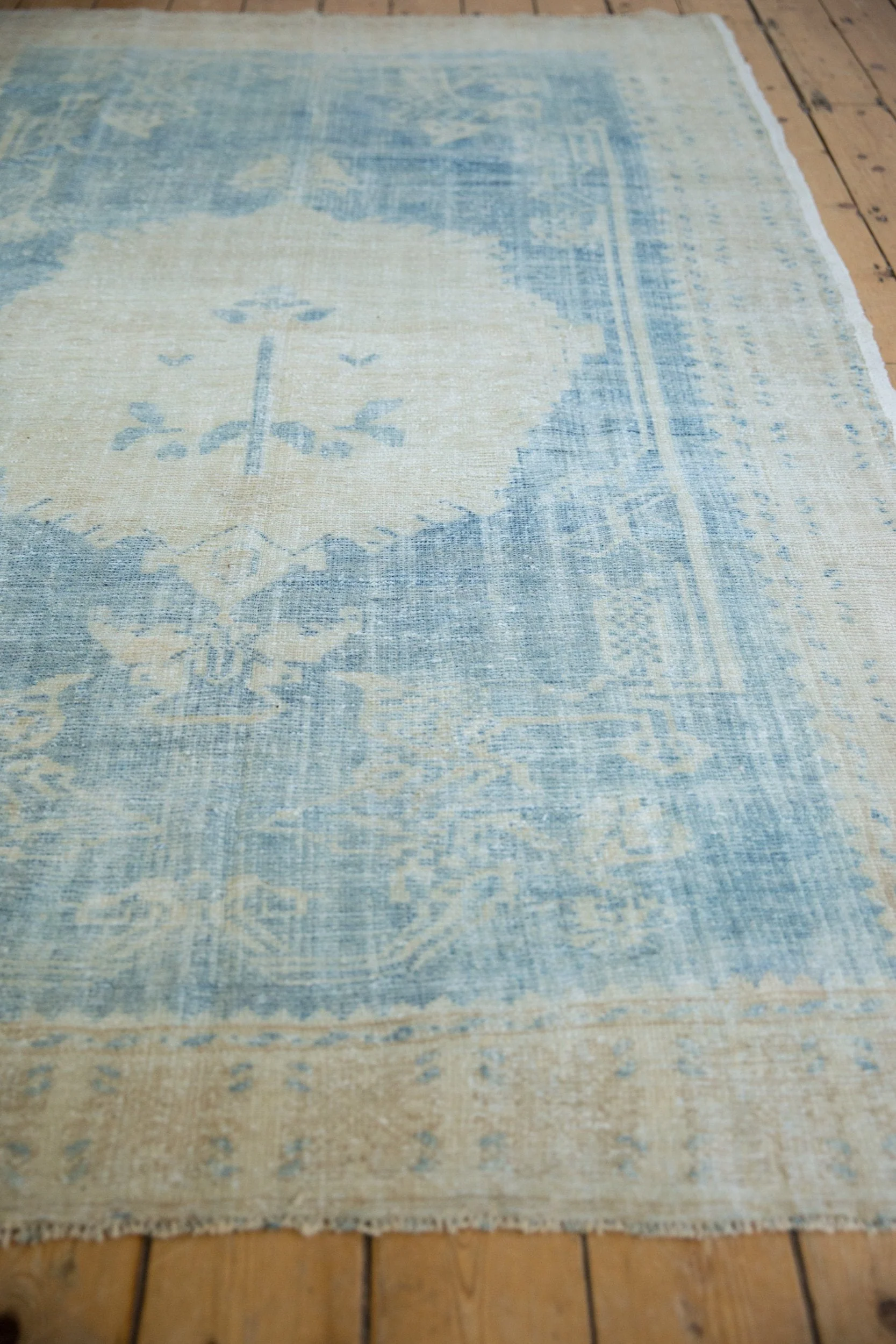 5x8 Vintage Distressed Oushak Carpet - Image 4