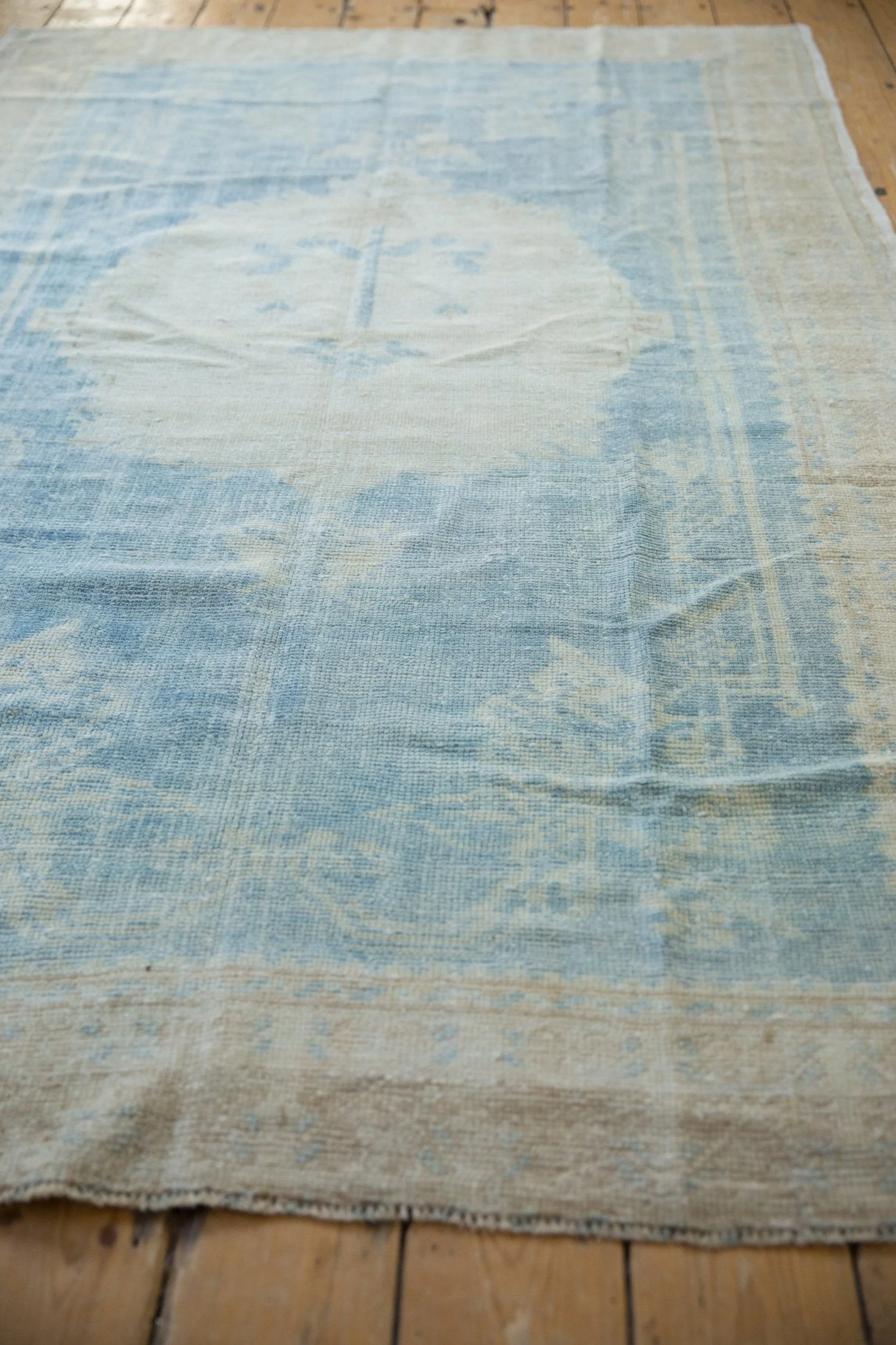 5x8 Vintage Distressed Oushak Carpet - Image 8