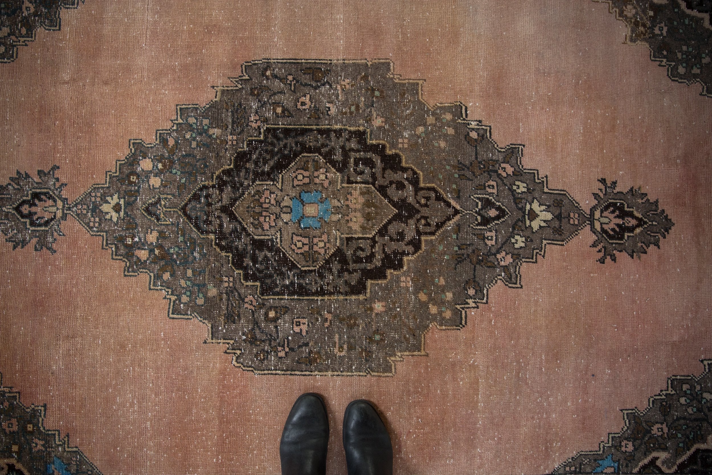5x8 Vintage Distressed Oushak Carpet - Image 2