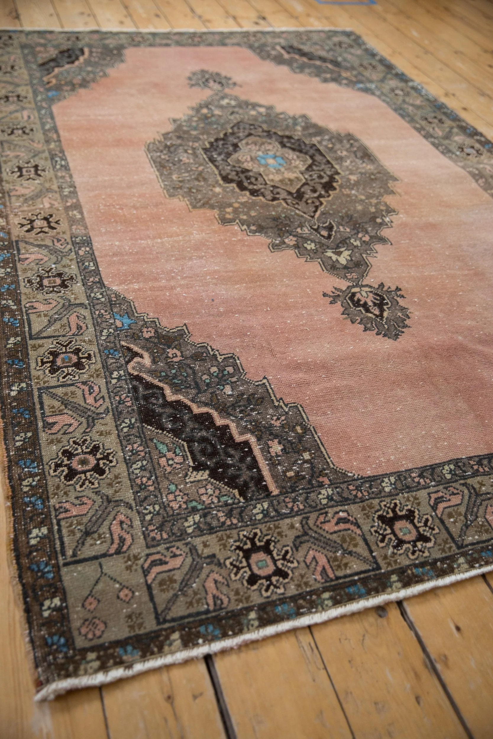 5x8 Vintage Distressed Oushak Carpet - Image 5