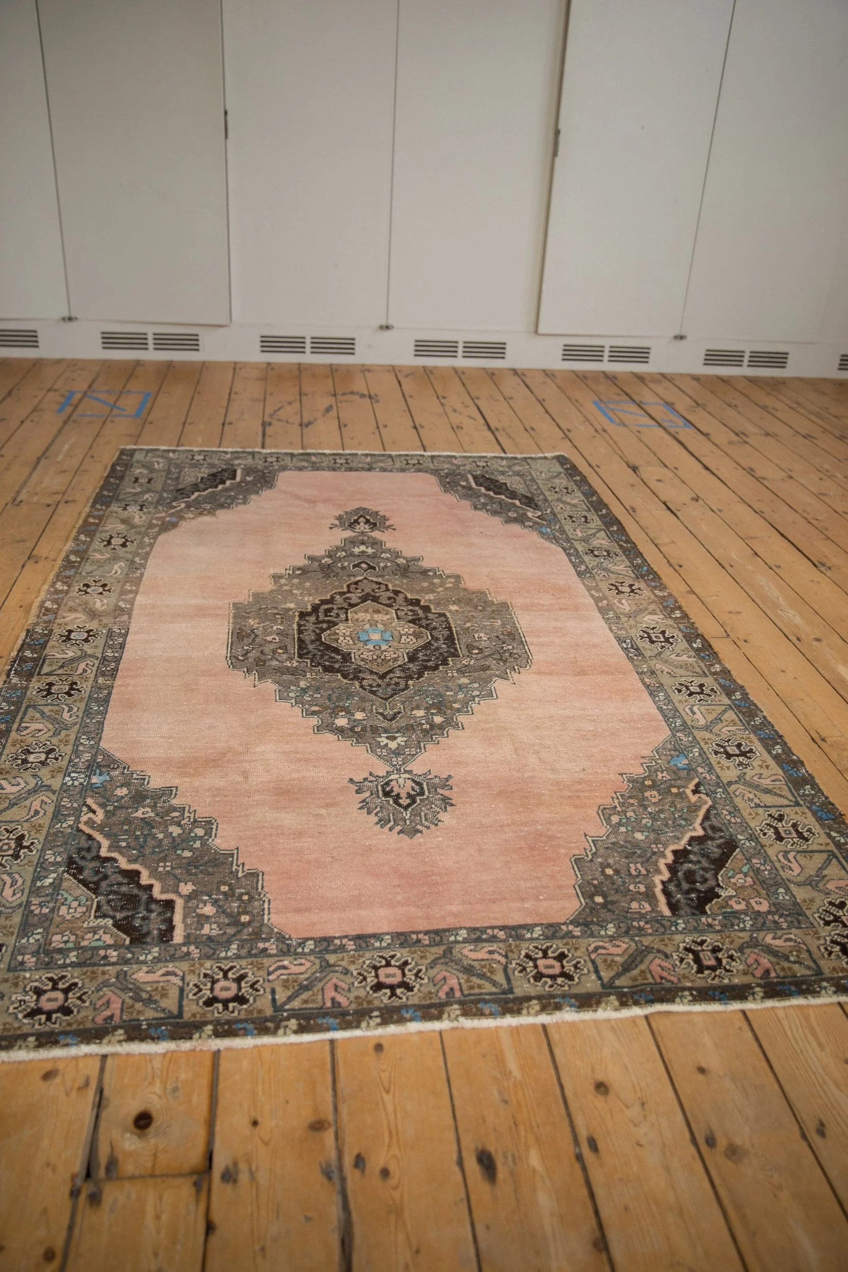 5x8 Vintage Distressed Oushak Carpet - Image 7