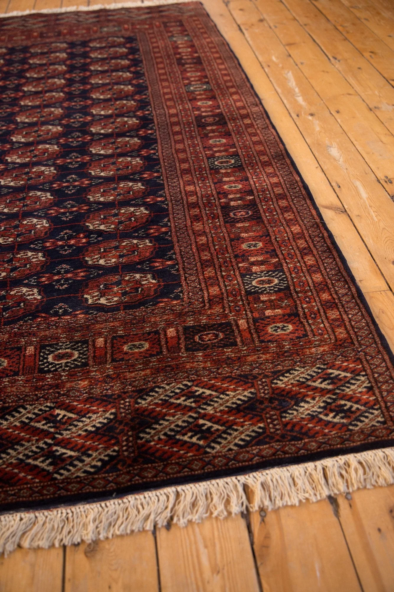 5x8 Vintage Fine Pakistani Bokhara Design Carpet - Image 5