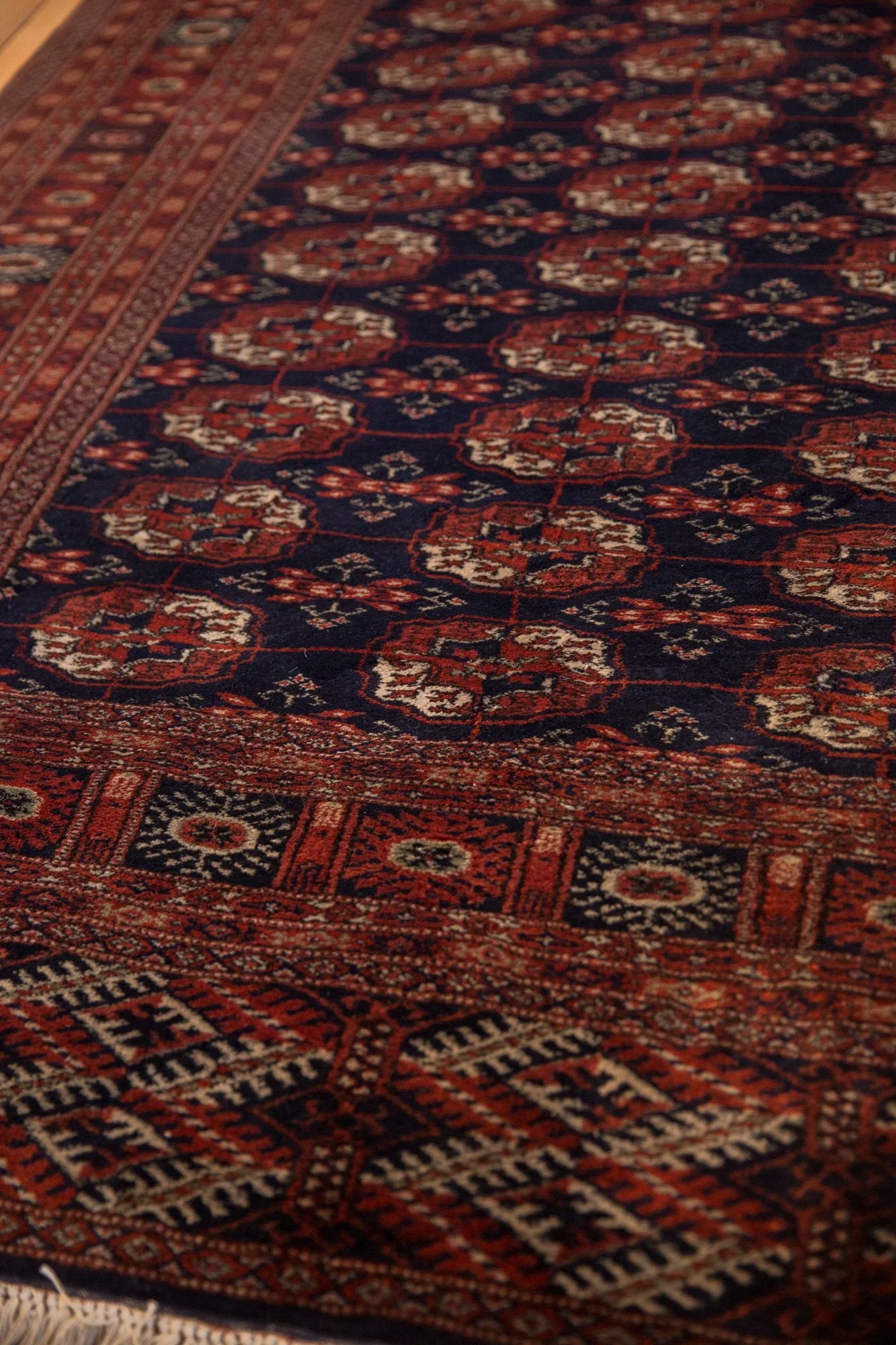 5x8 Vintage Fine Pakistani Bokhara Design Carpet - Image 6