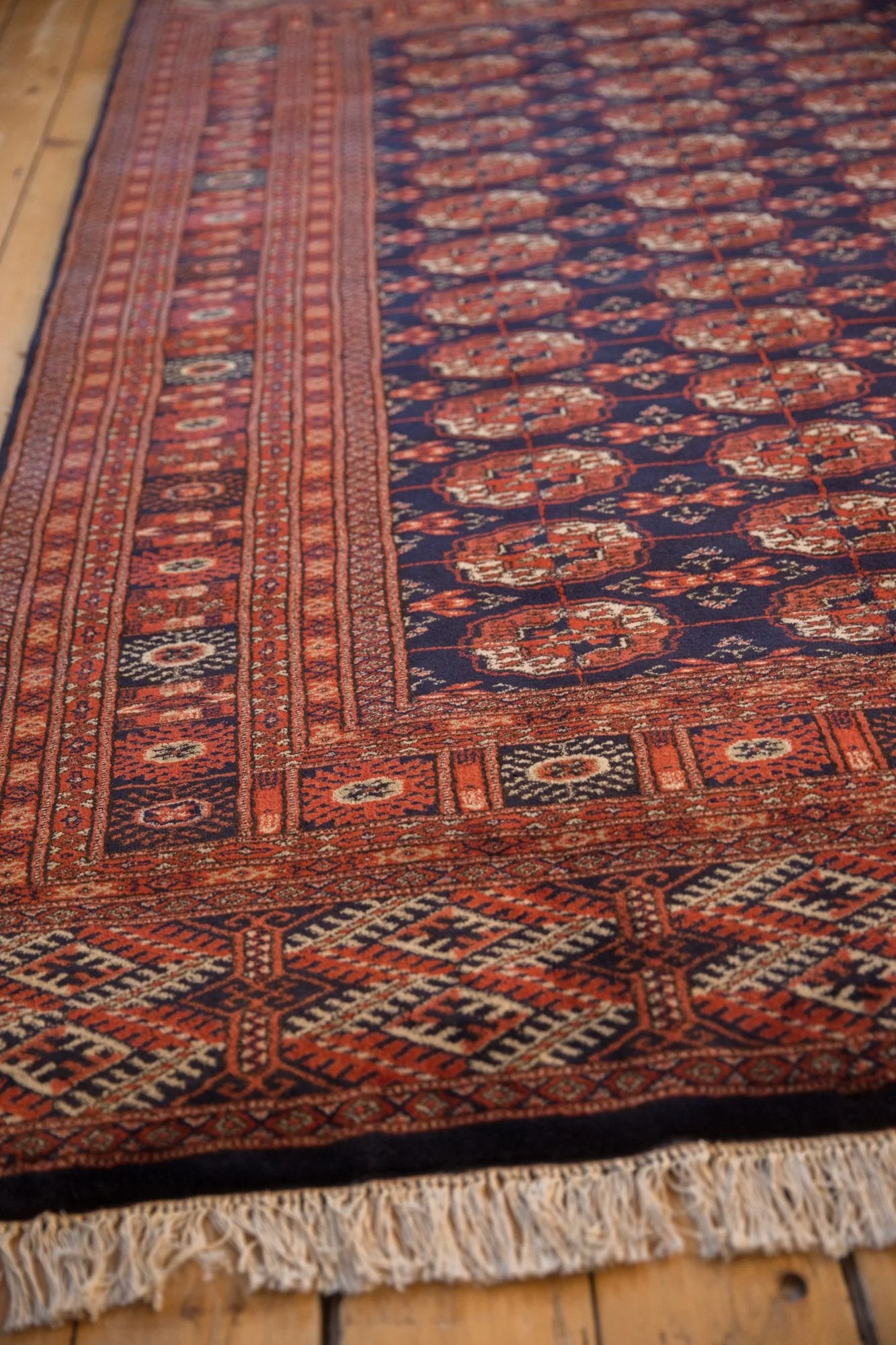 5x8 Vintage Fine Pakistani Bokhara Design Carpet - Image 7