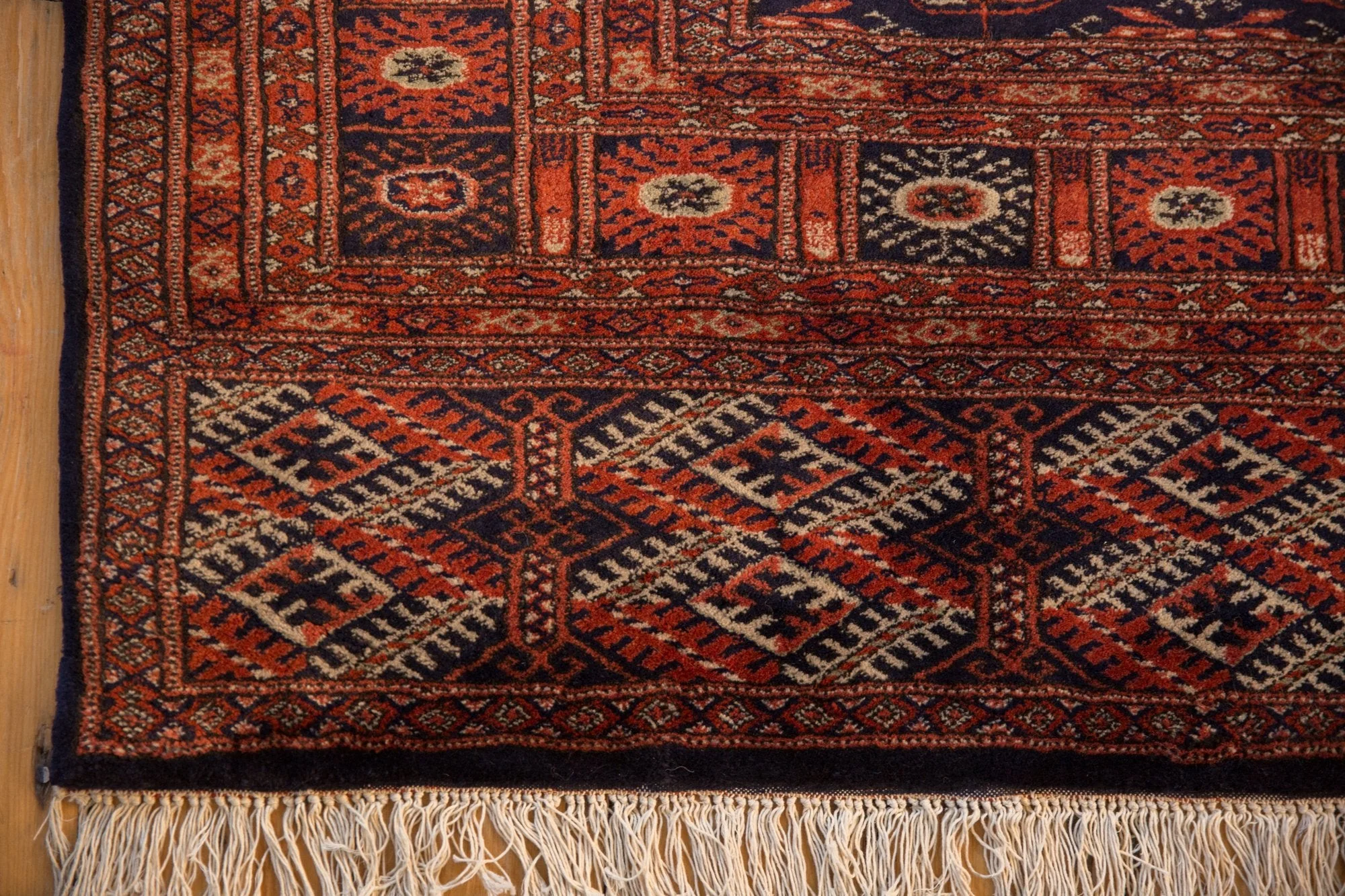 5x8 Vintage Fine Pakistani Bokhara Design Carpet - Image 8