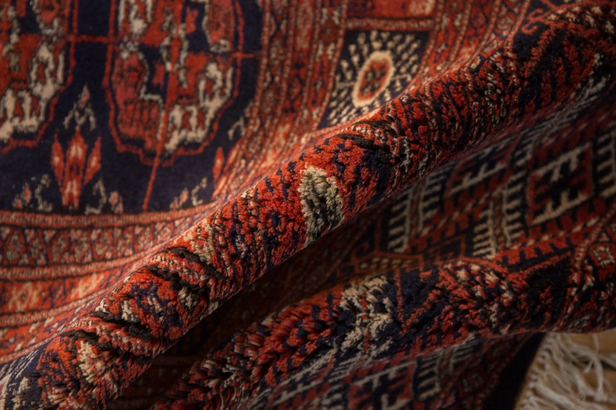 5x8 Vintage Fine Pakistani Bokhara Design Carpet - Image 9