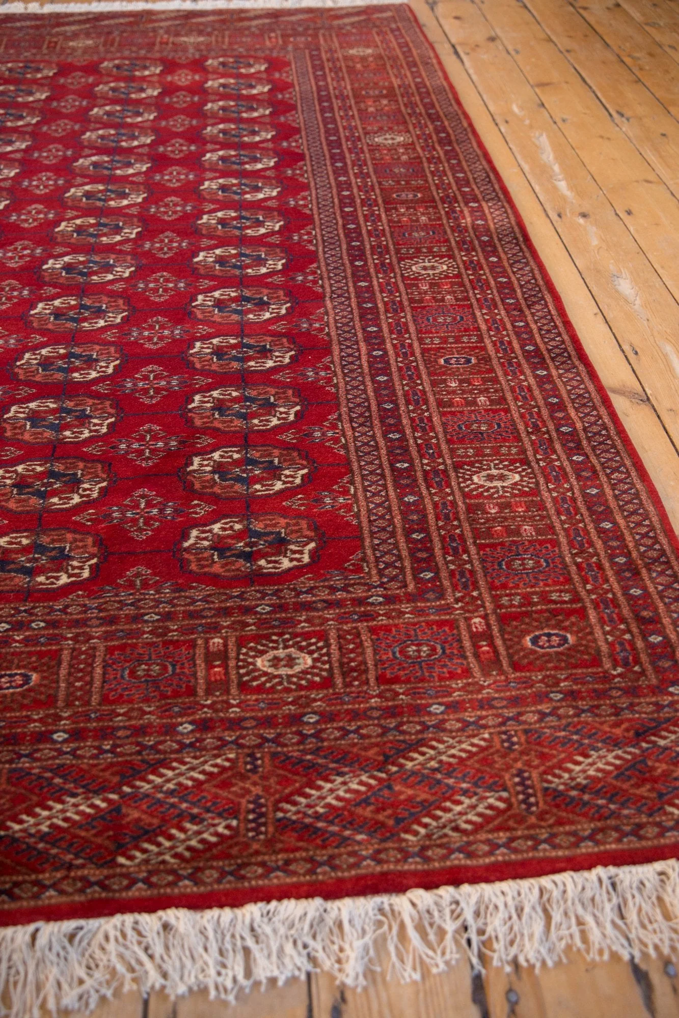 5x8 Vintage Fine Pakistani Bokhara Design Carpet - Image 4