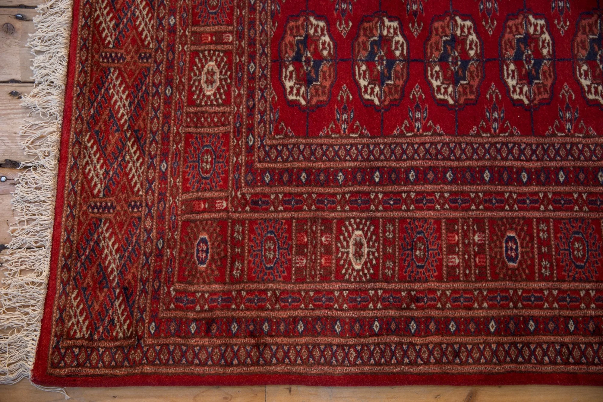 5x8 Vintage Fine Pakistani Bokhara Design Carpet - Image 5