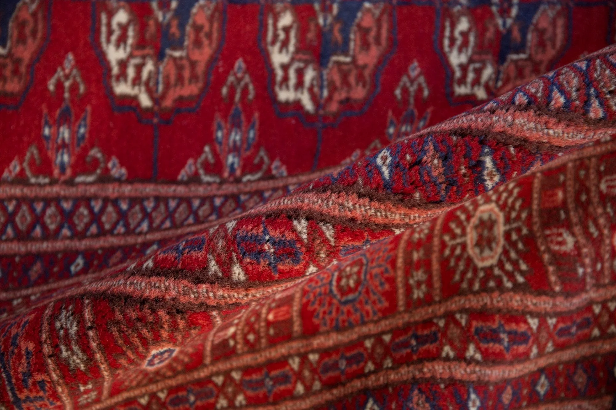 5x8 Vintage Fine Pakistani Bokhara Design Carpet - Image 9