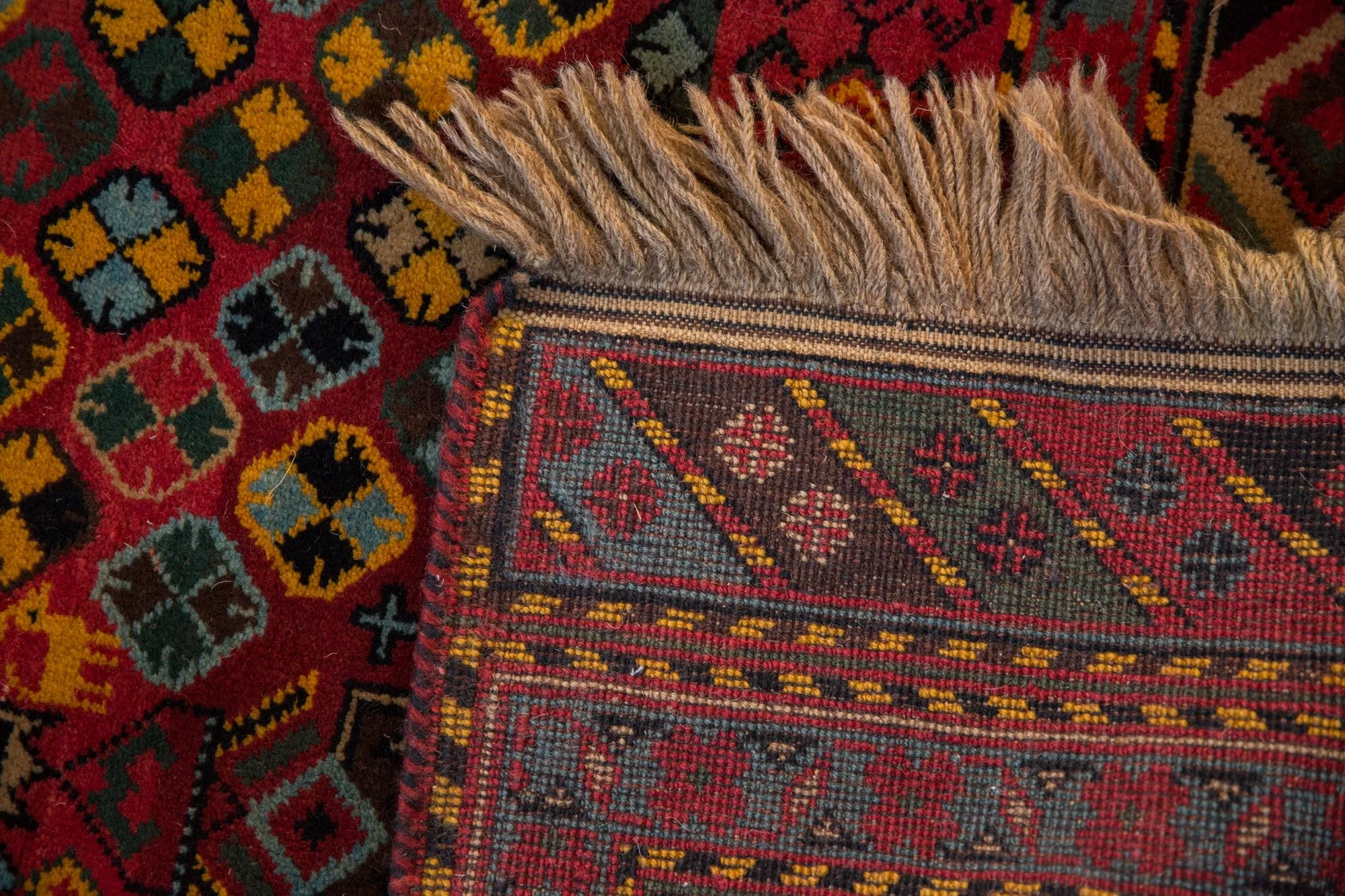 5x8 Vintage Indian Afshar Design Carpet - Image 12