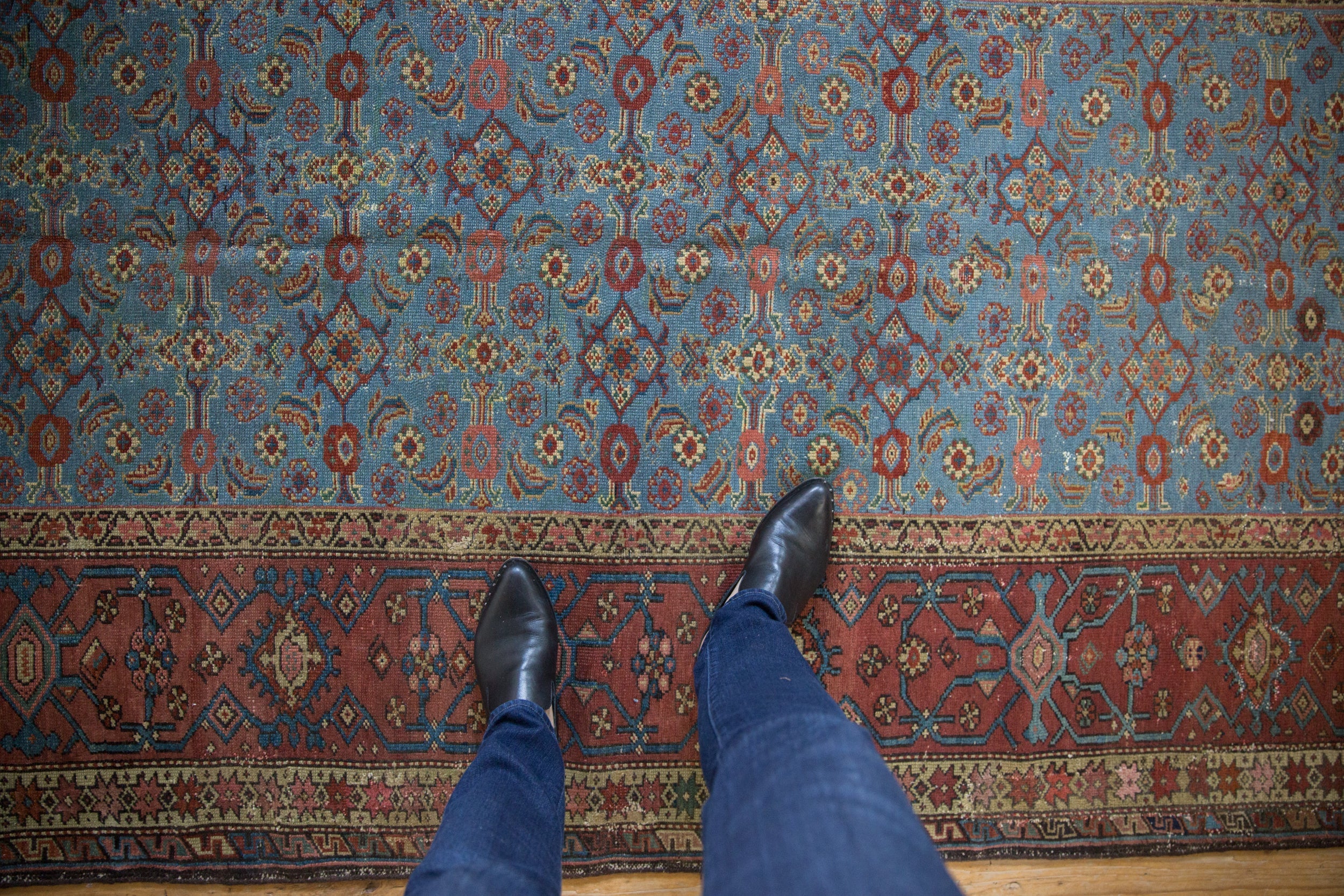 5x9.5 Antique Fereghan Carpet - Image 2