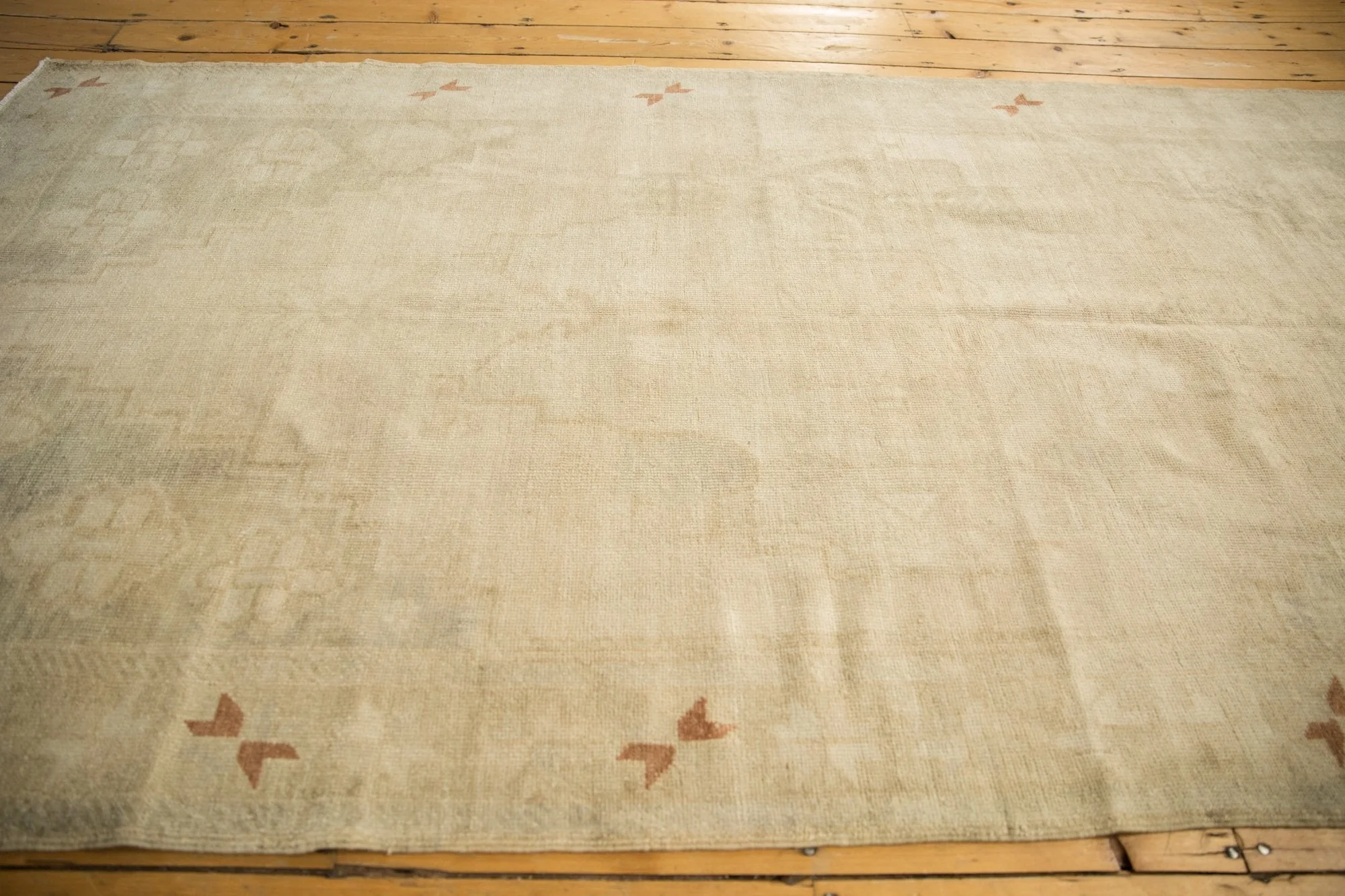 5x9.5 Vintage Distressed Oushak Carpet - Image 14