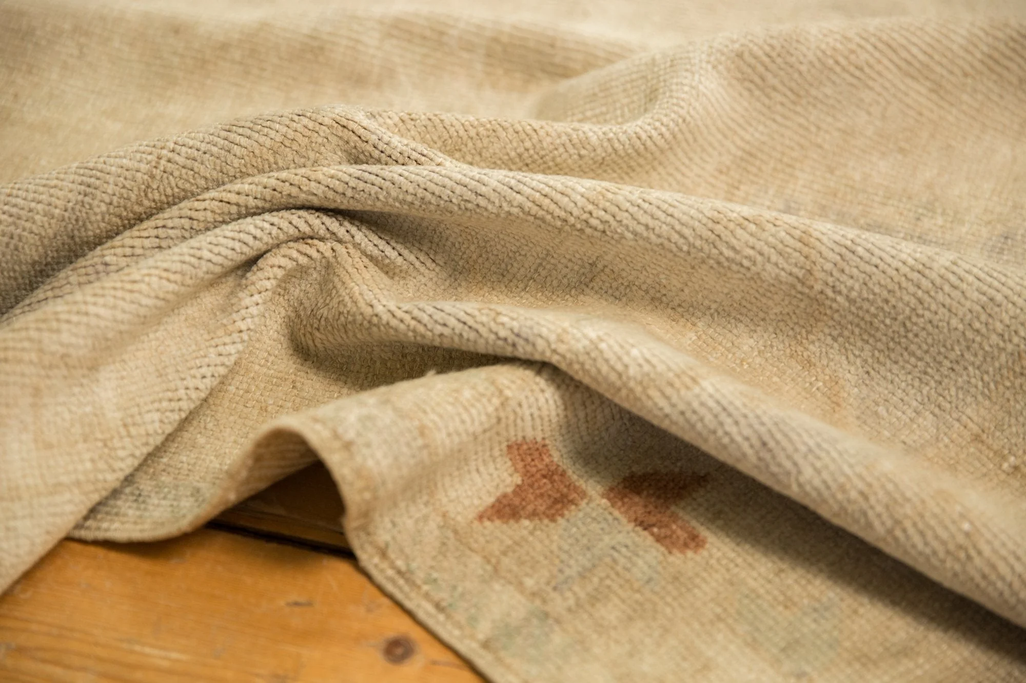5x9.5 Vintage Distressed Oushak Carpet - Image 15