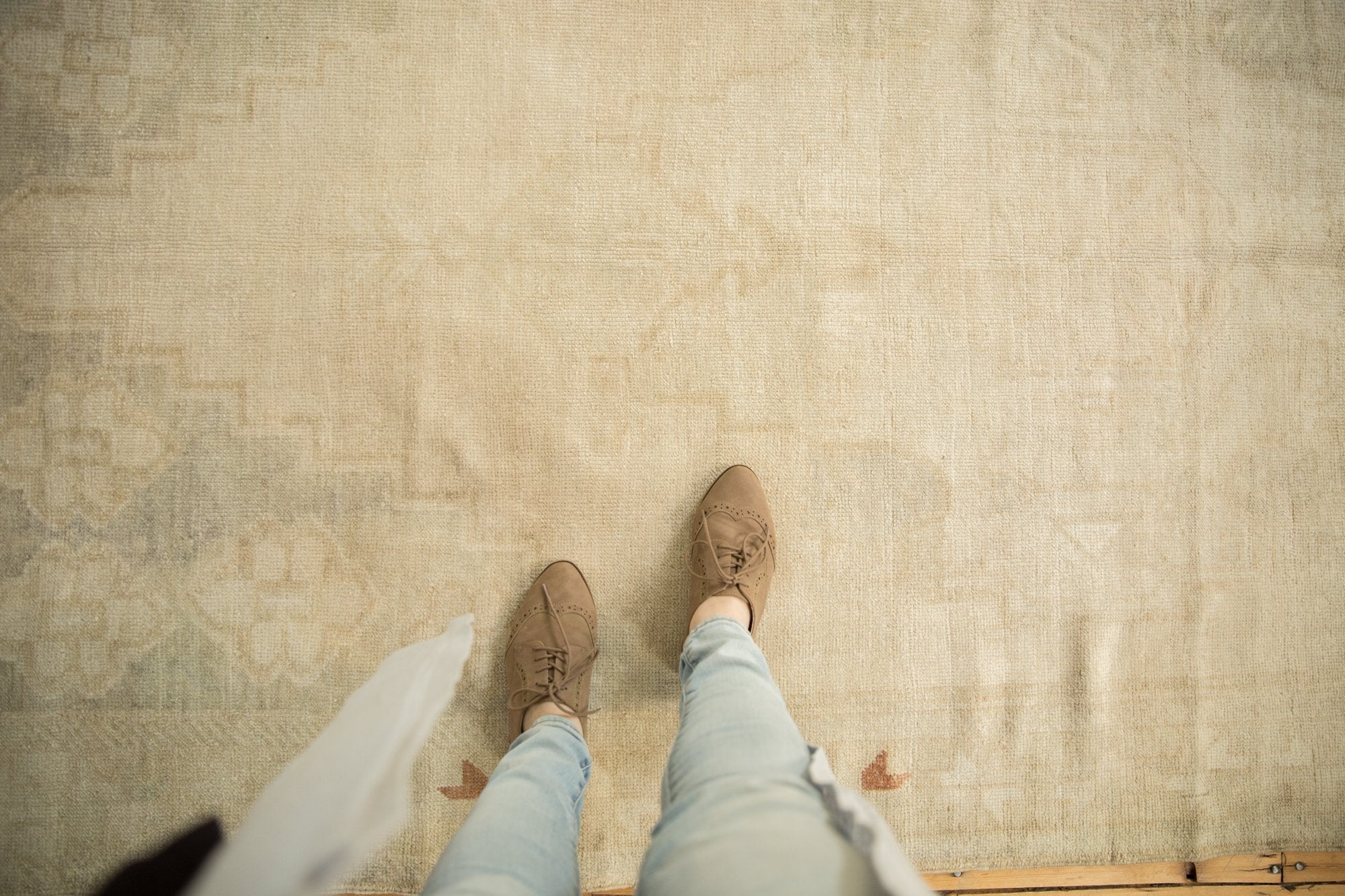 5x9.5 Vintage Distressed Oushak Carpet - Image 2