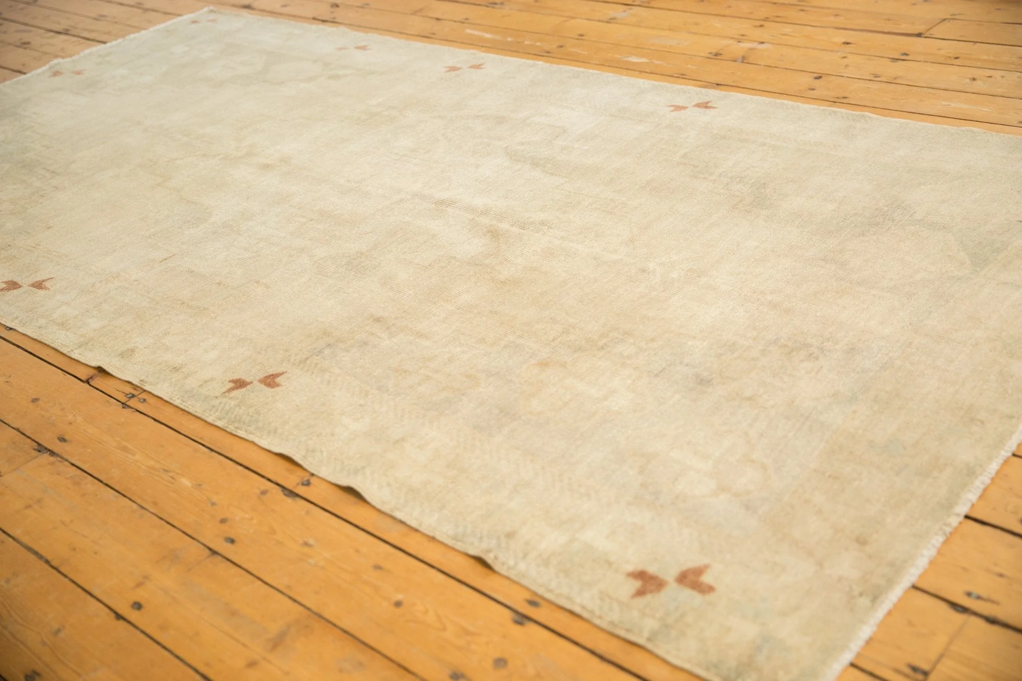 5x9.5 Vintage Distressed Oushak Carpet - Image 3