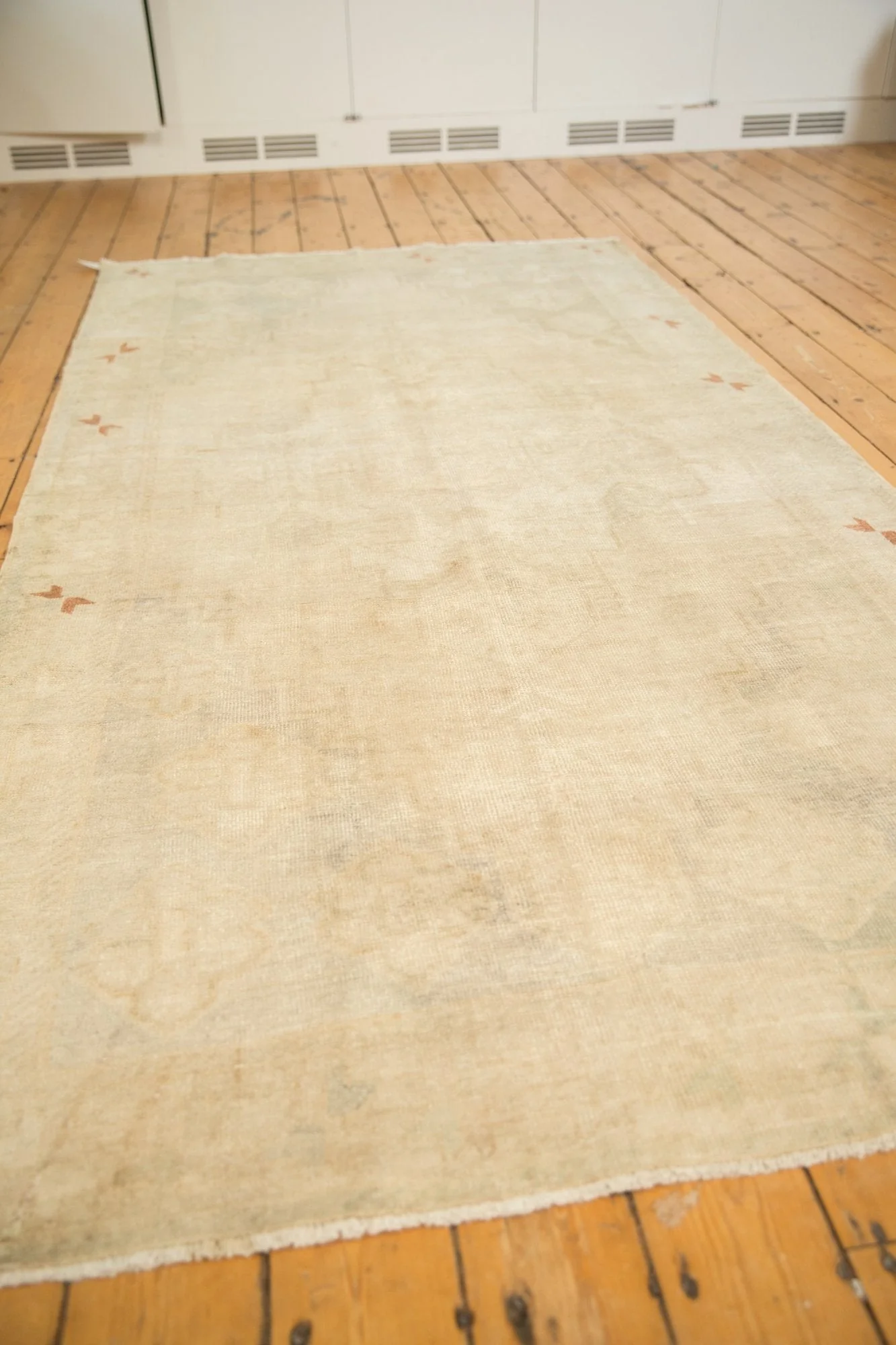 5x9.5 Vintage Distressed Oushak Carpet - Image 6