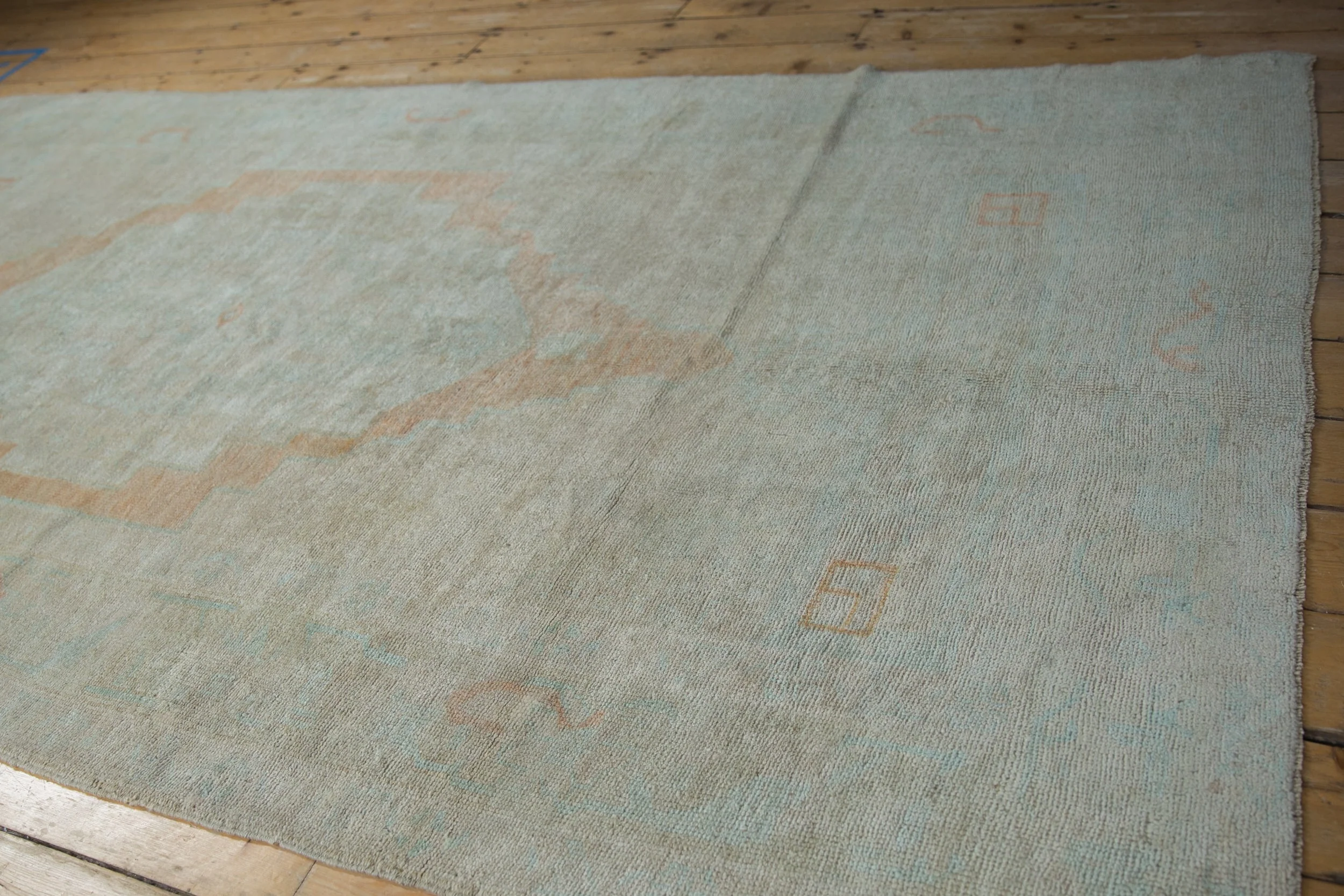 5x9.5 Vintage Distressed Oushak Carpet - Image 3